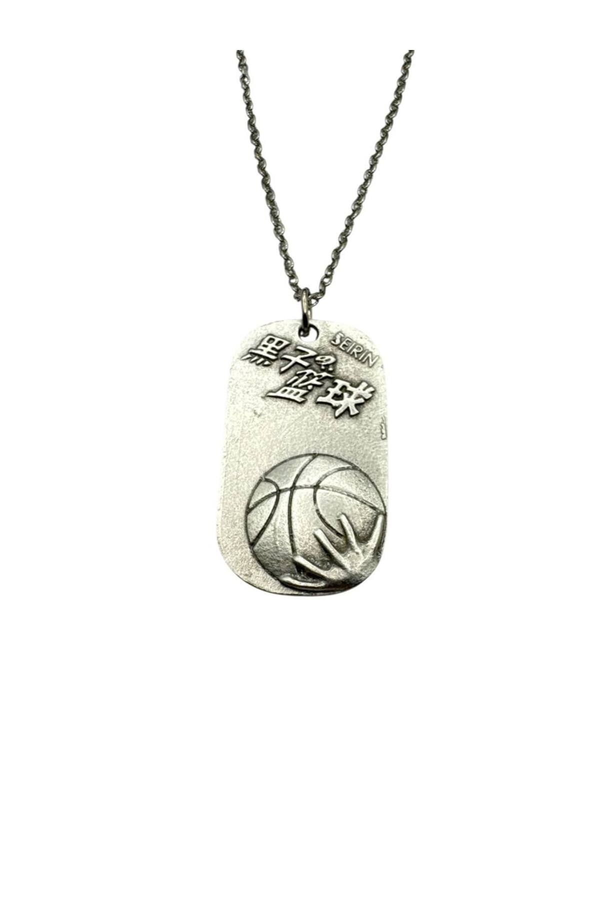 Herşey Nota Kuroko Seirin Basketbol Takımı Kolyesi – Anime Tarzı Unisex Aksesuar - 60 cm Zincir