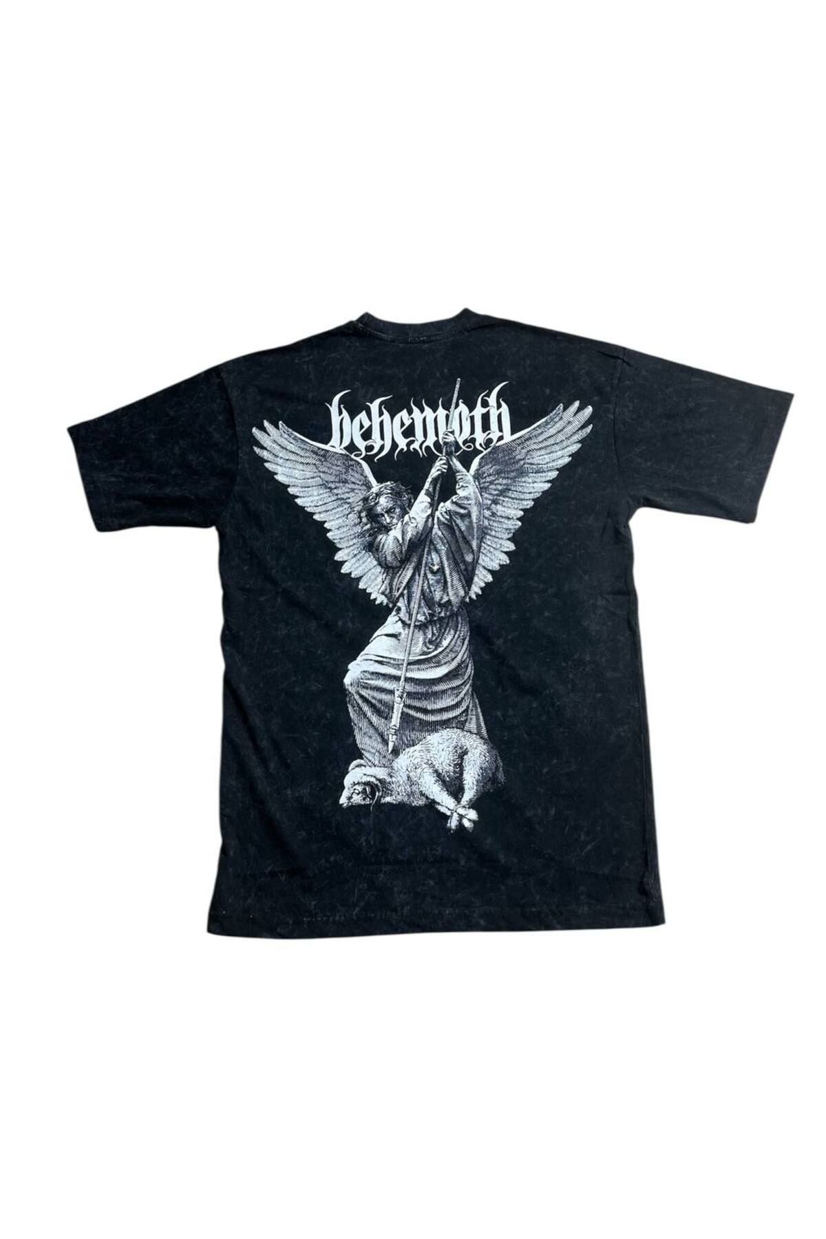Lucky Boy Behemoth Yıkamalı Vintage T-Shirt