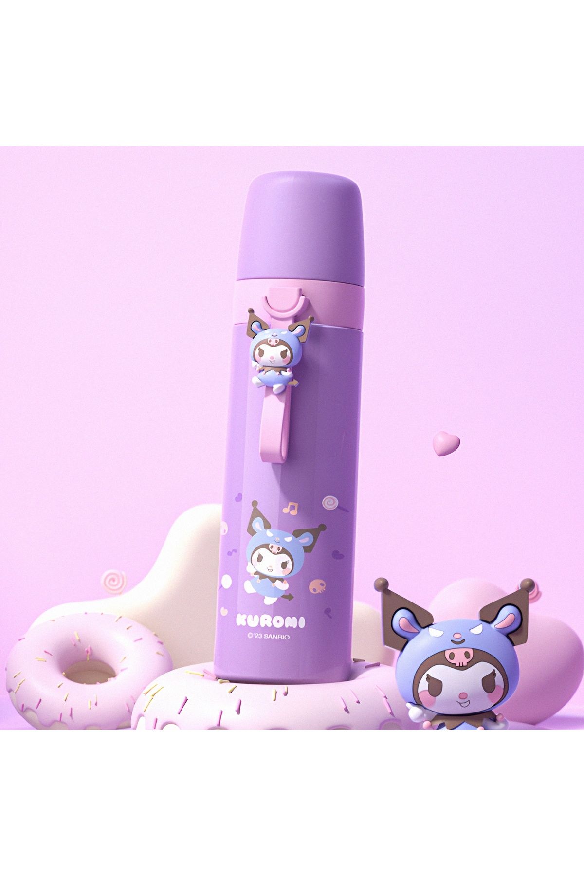 KumOziShop Sanrio Kuromi Cinnamoroll 304 Paslanmaz Çelik Su Kabı