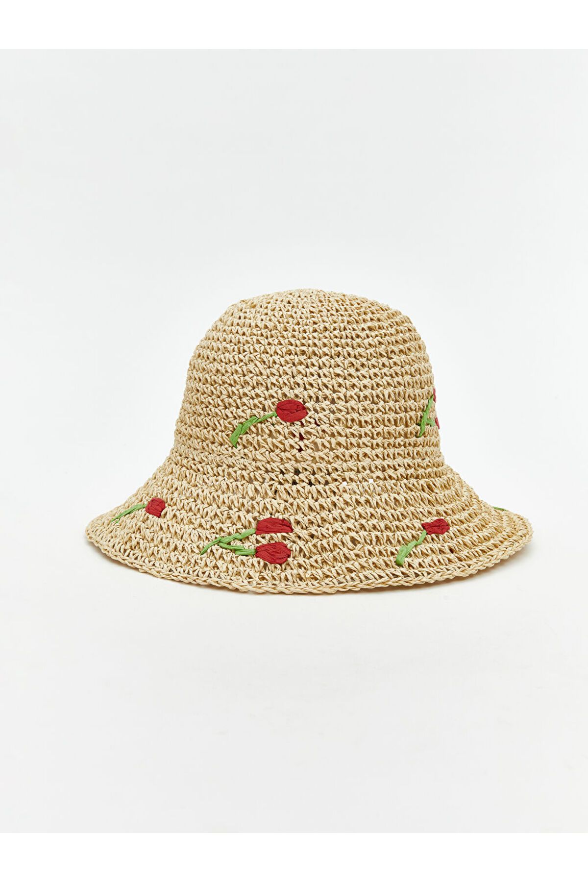 LC Waikiki LCW ACCESSORIES Bej Kadın Hasır Bucket Şapka