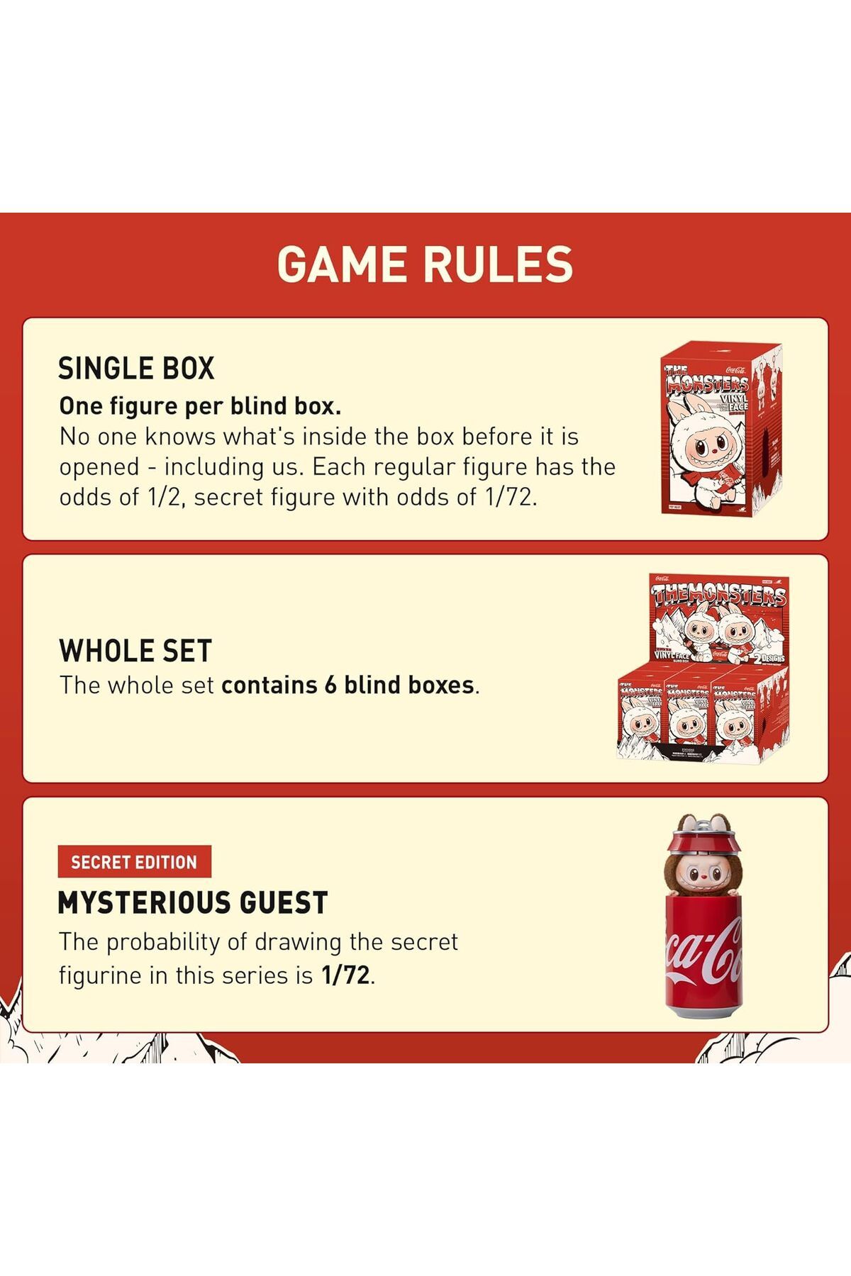 Pop Mart-The Monsters COCA-COLA Series-Vinyl Face Blind Box, Random Design Action Figures Collectibl 3
