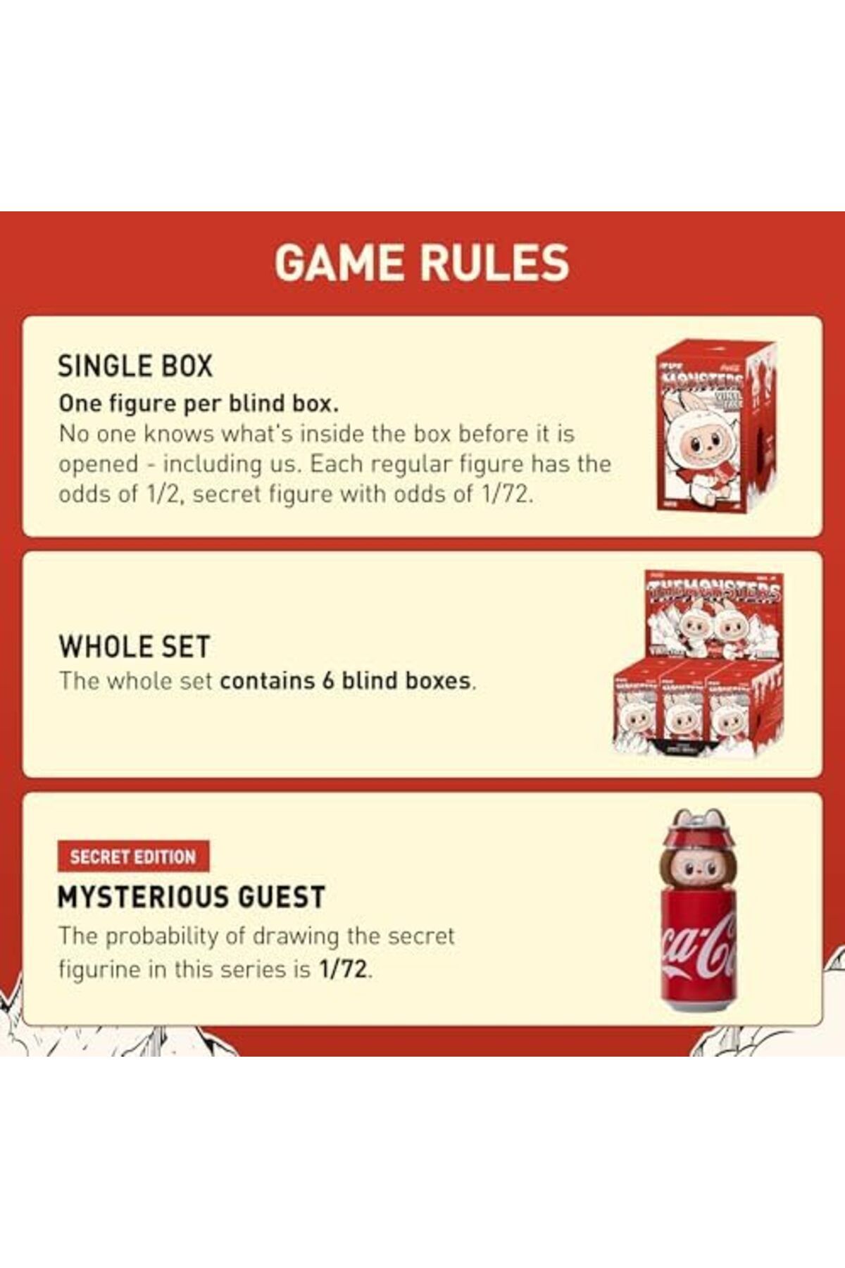 Pop Mart-The Monsters COCA-COLA Series-Vinyl Face Blind Box, Random Design Action Figures Collectibl 4