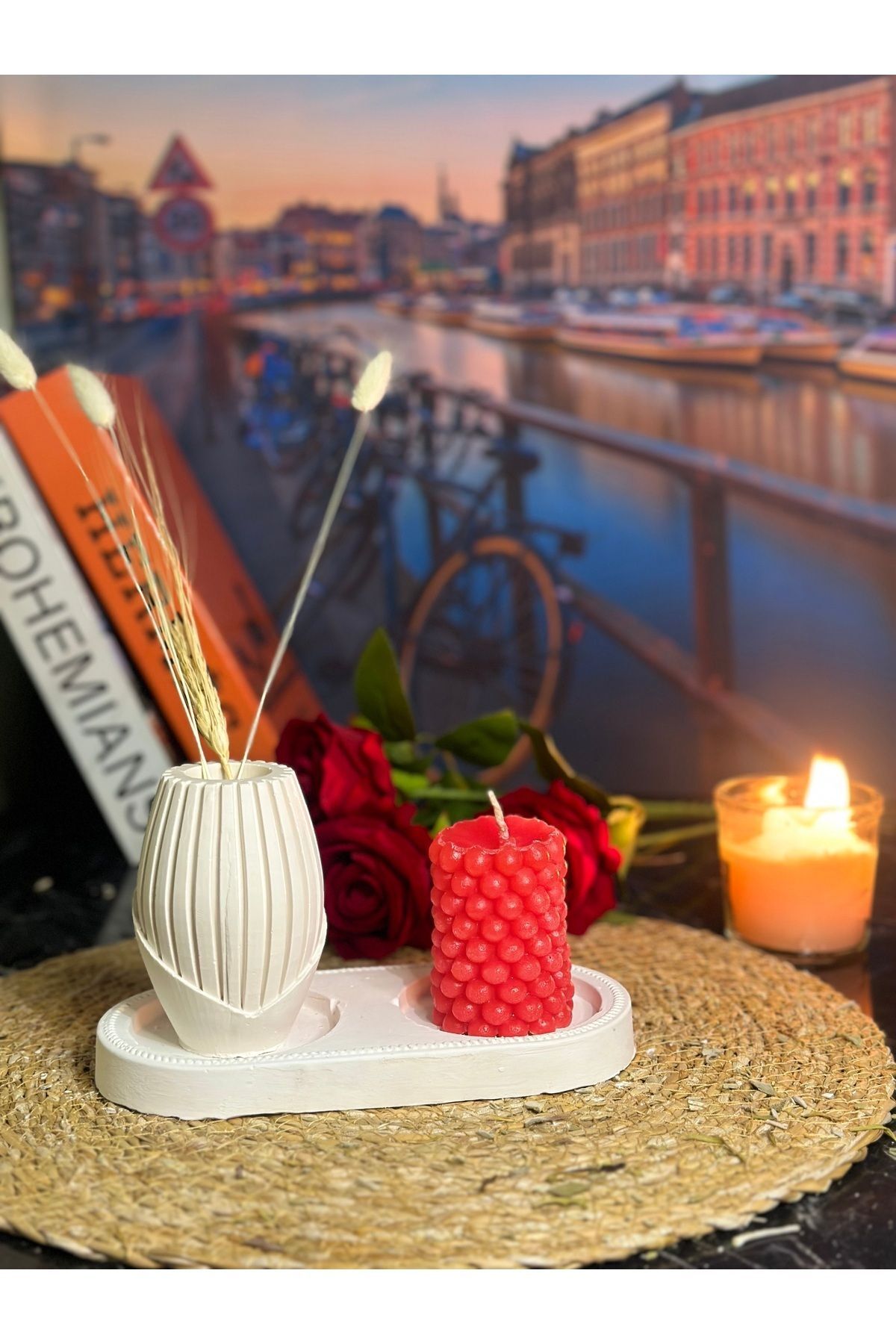 SerenityHaven Özel Tasarım Saksı Ve Aloe Vera Özlü Kokulu Mum