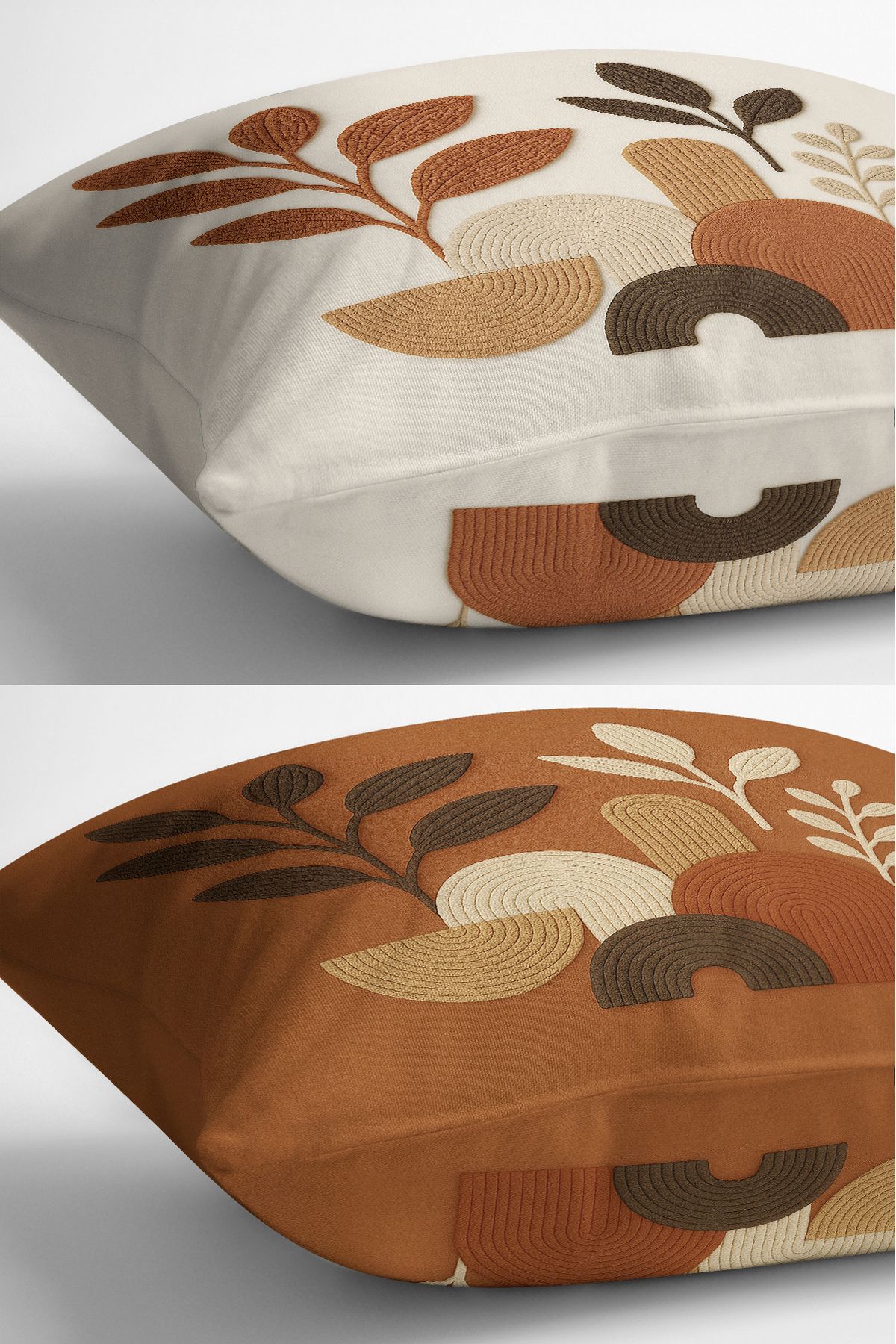 Bertille Home-Set de 3 huse de pernă cu imprimare digitală pe două părți (aspect de broderie cu model de puncție) 6