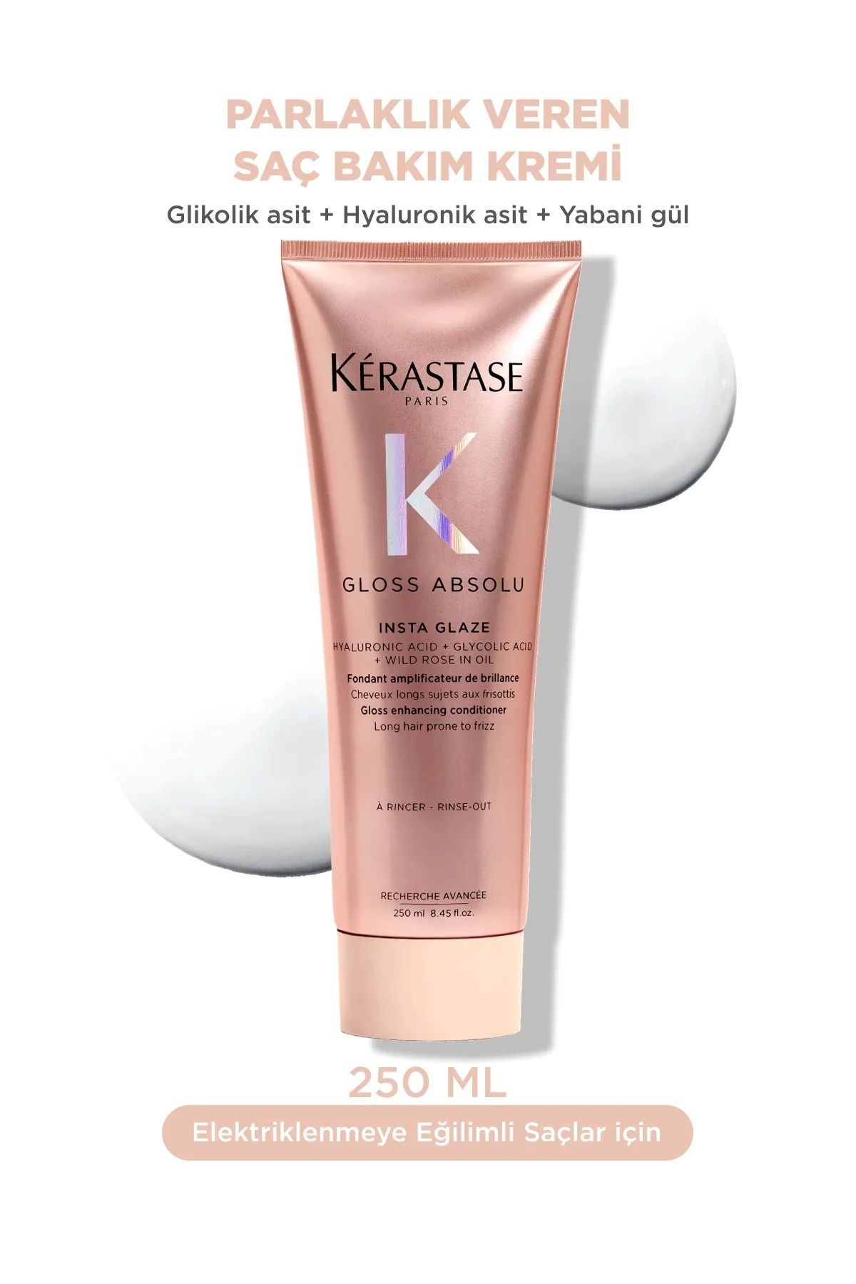Kerastase YENİ-43Gloss Absolu saçı dolgunlaştırır ve saç tellerine yumuşaklık kazandıran saç kremi 250 ml