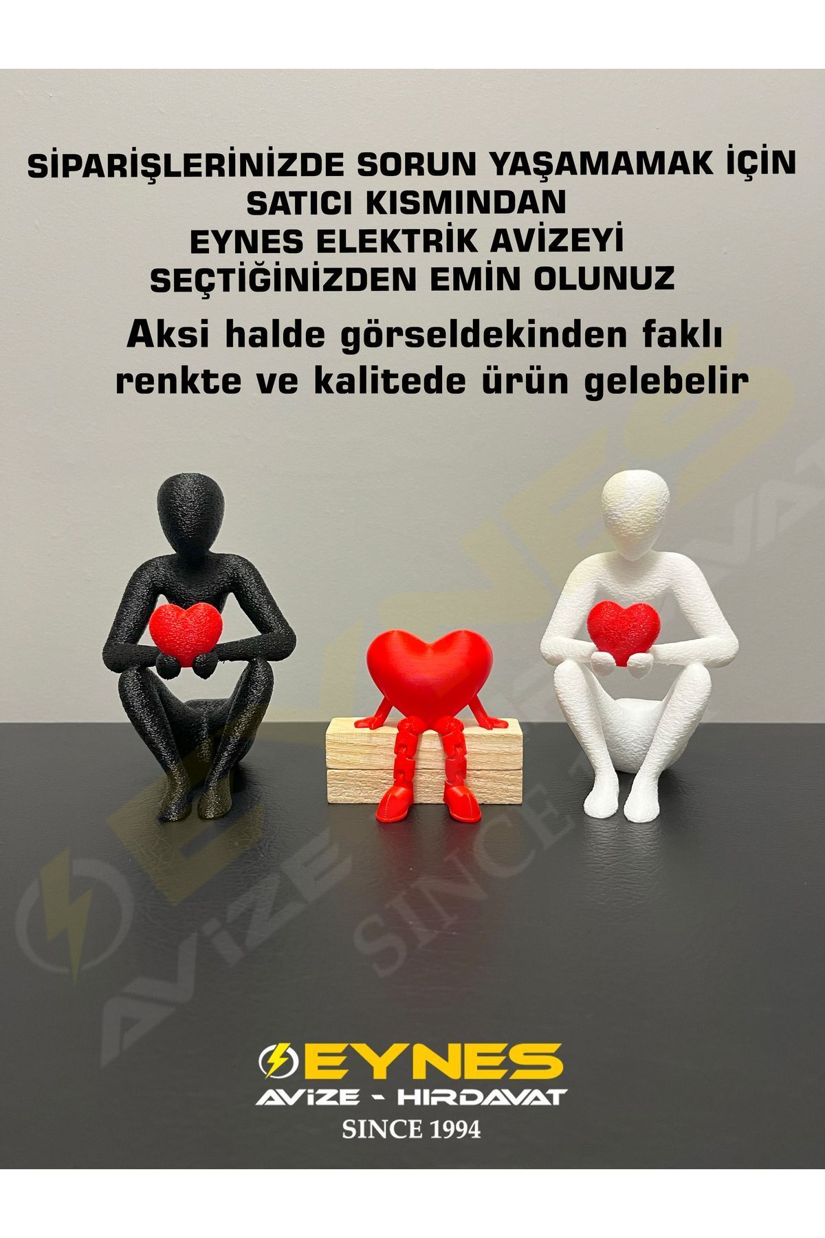 SerenityHaven Kalp Tutan İskandinav Tarzı Biblo Heykel Figür Dekor Dekorasyon 12 cm aşk sevgili hediyesi