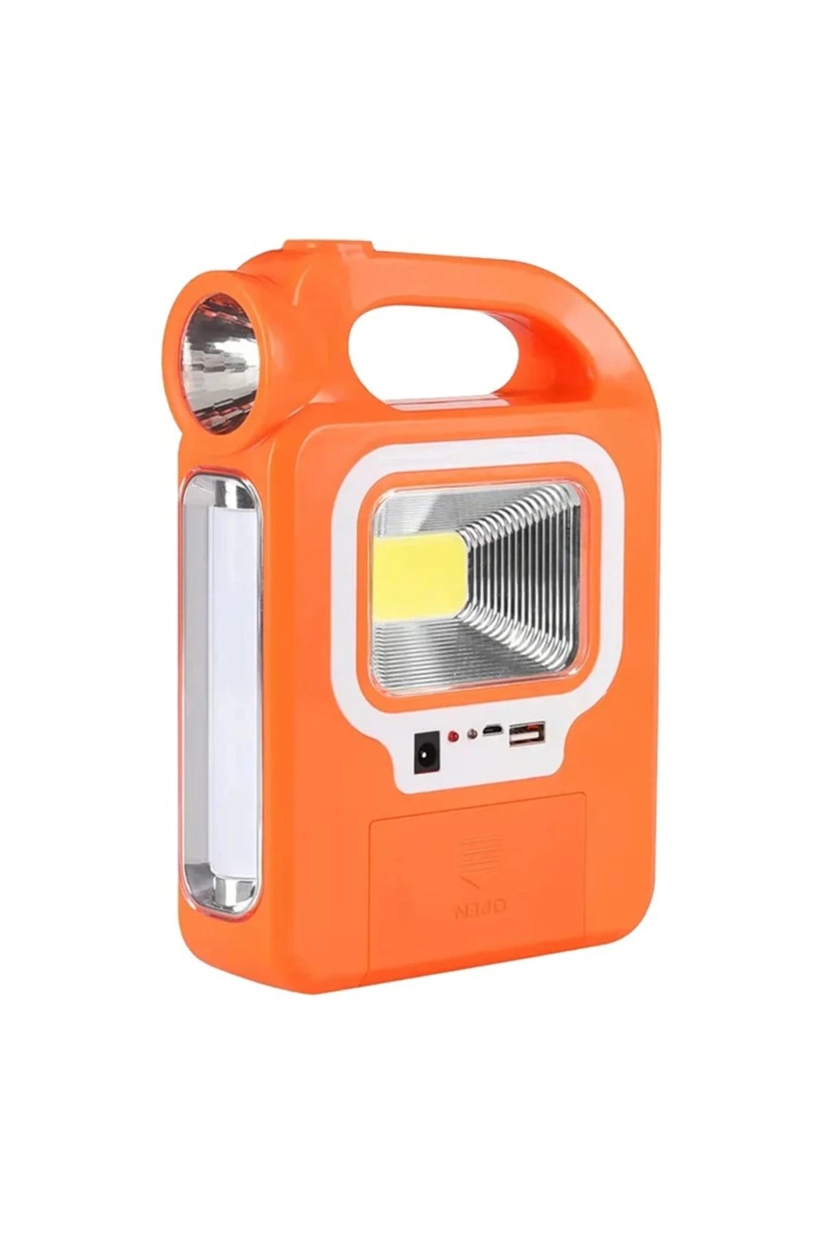 BIGBOYCL Hb-6399A Cob Ledli Solarlı 3 Kademeli Usb Çıkışlı Şarjlı Işıldak Fener (2 Parça Ampulü Unutma)