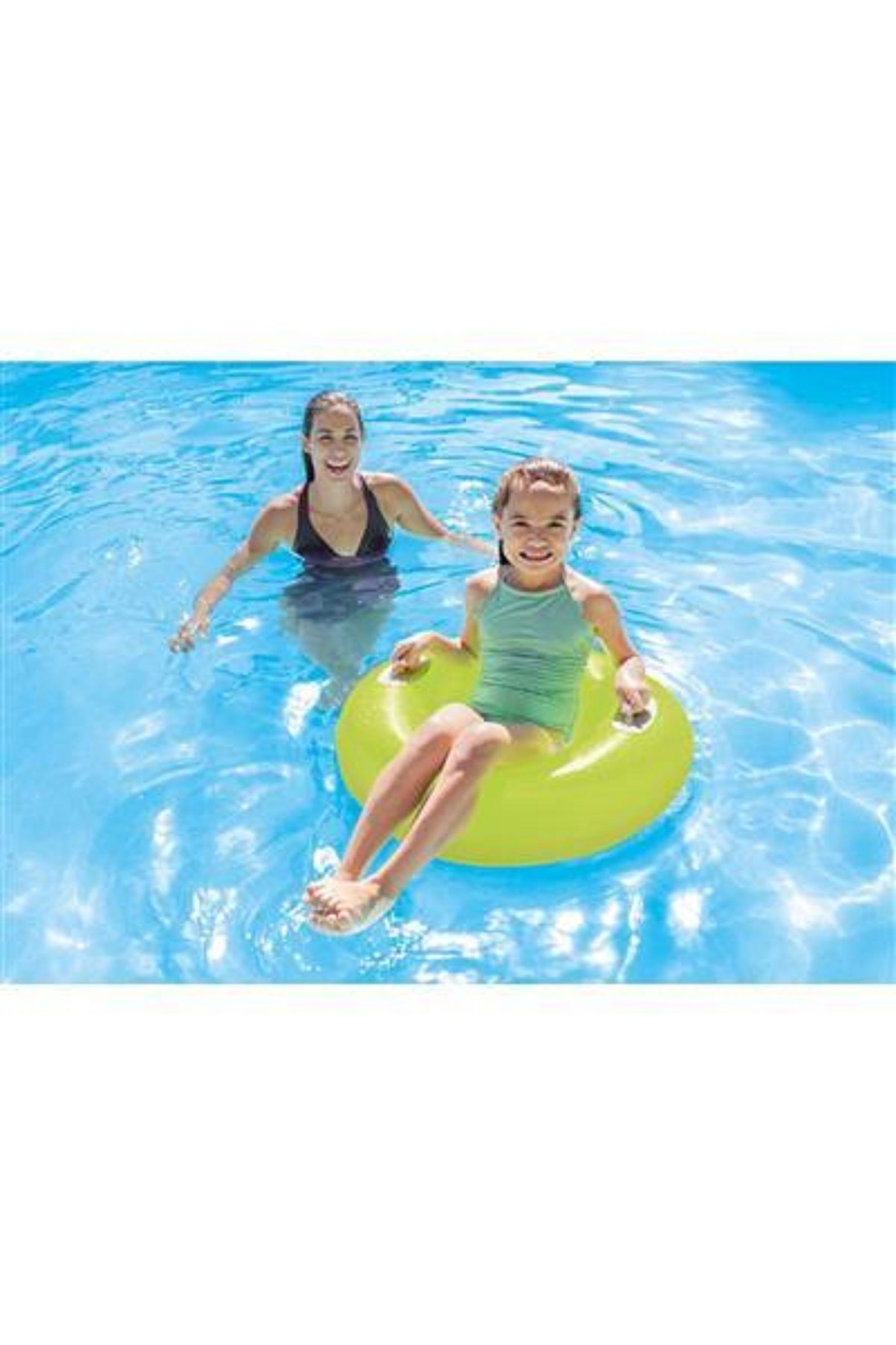 MAİN SHOP Intex Çocuk Simit Şişme Havuz ve Deniz Yüzme Simidi Tutmaçlı Parlak Şişme Simit 76 Cm 8 +Yaş M-59258