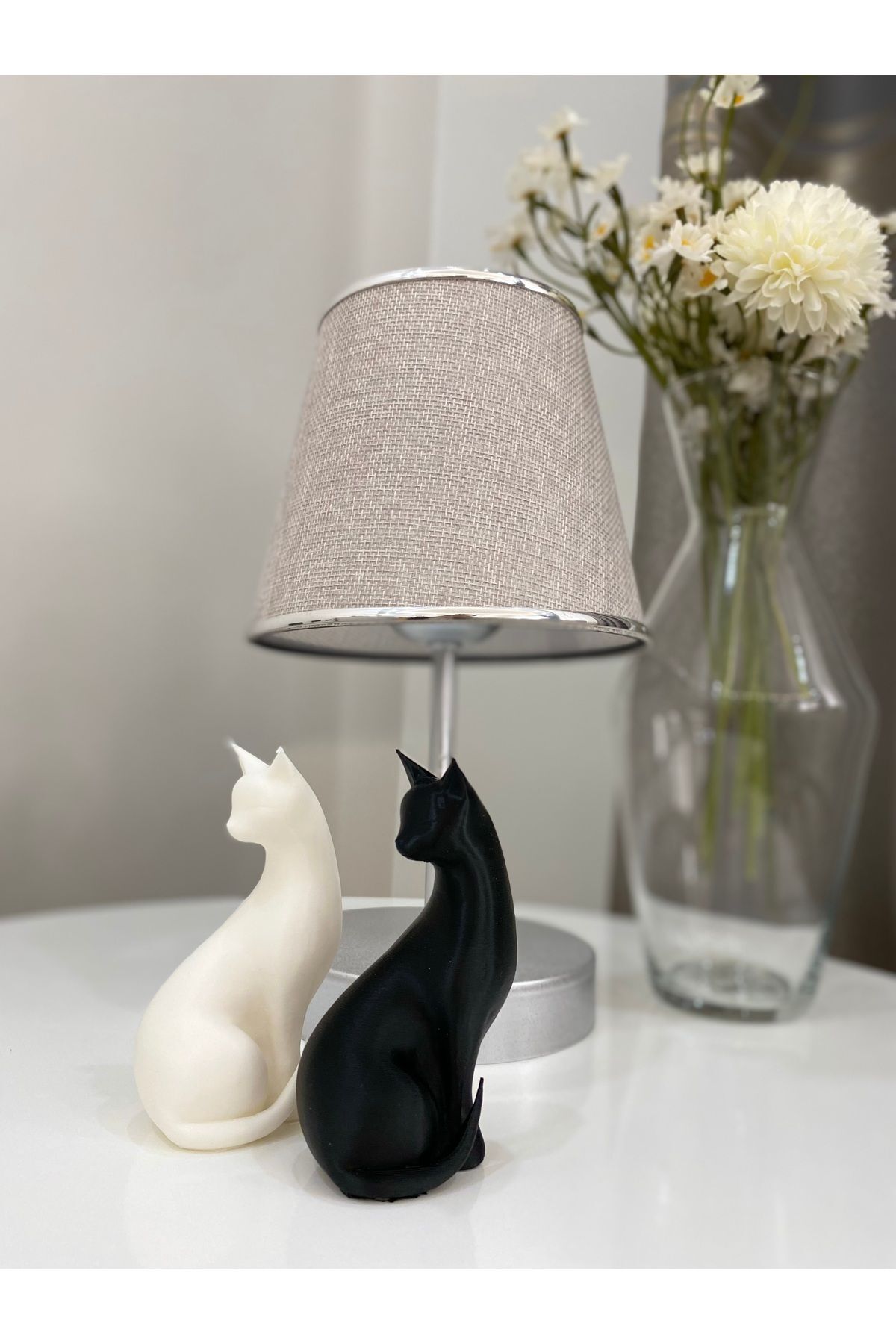 SerenityHaven Kedi Figürlü Biblo(İKİ ADET)(10 CM)