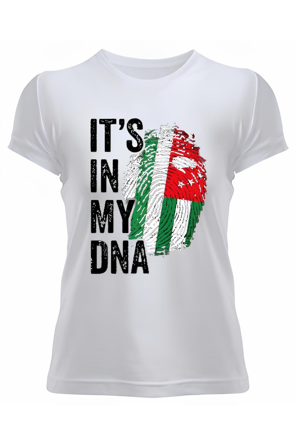 DZİWAWA Abhaz DNA Baskılı Kadın T shirt