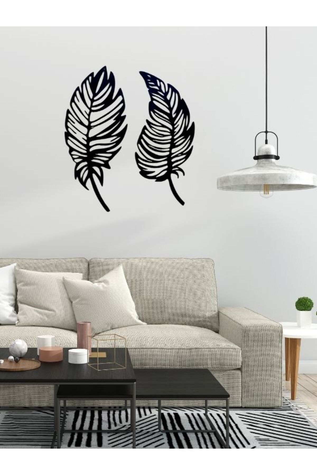 SerenityHaven Yaprak Silüetleri Duvar Süsü