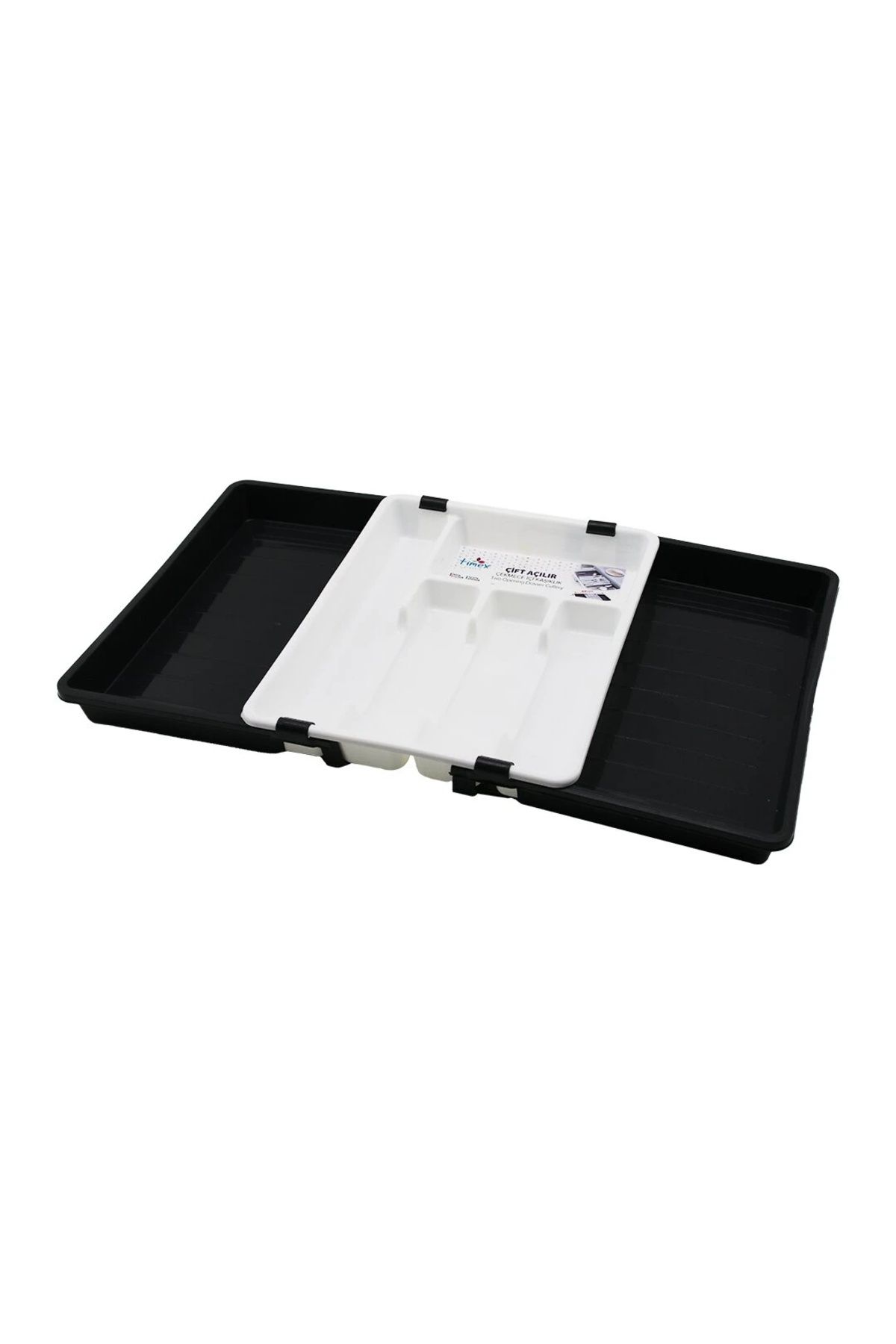 BIGBOYCL Kayar Kaşıklık İki Taraflı Çift Açılır Ayarlanabilir Çekmece İçi 36X69Cm