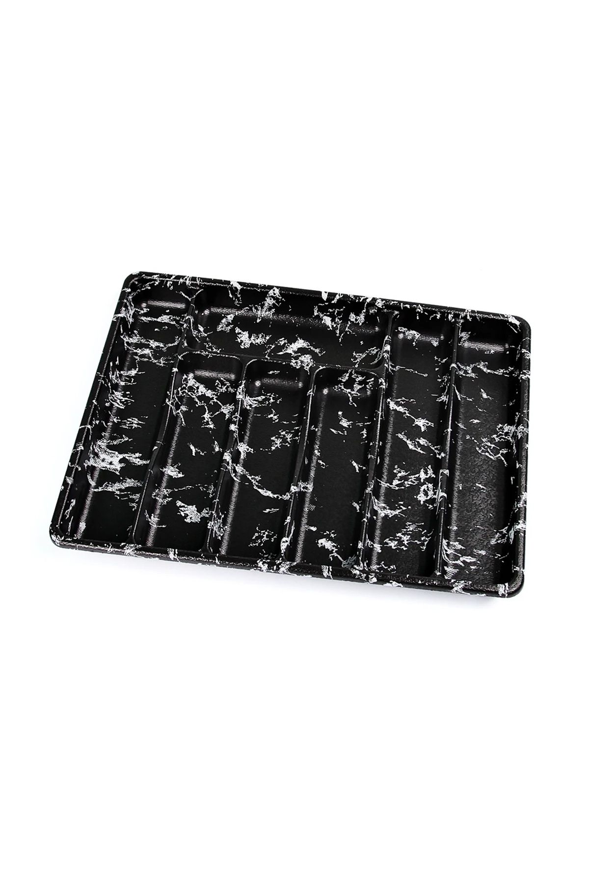 BIGBOYCL Büyük - Siyah - 7 Bölmeli Çekmece İçi Kaşıklık 50X37Cm
