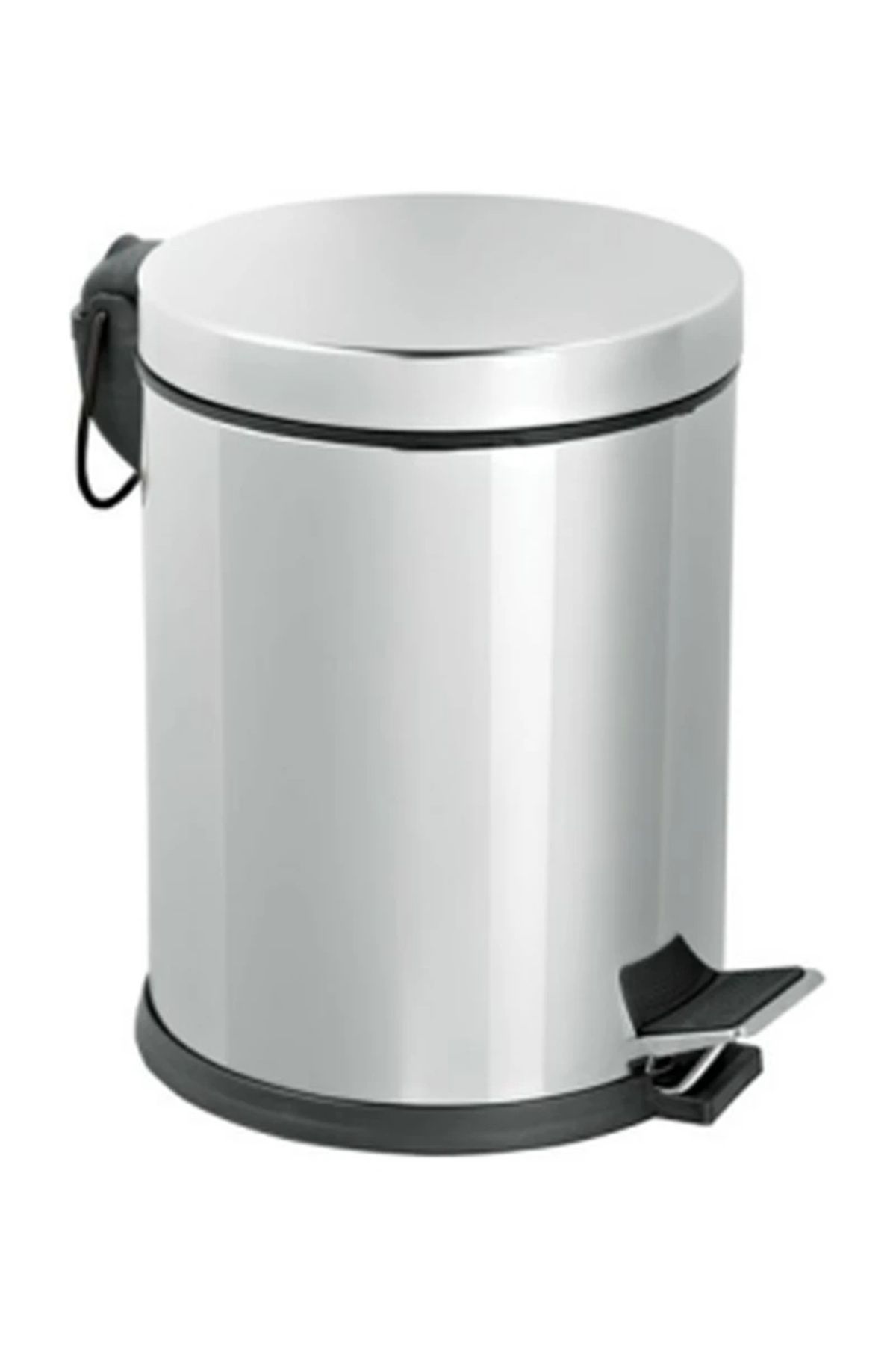 BIGBOYCL Pedallı 8Lt Krom Metal Çöp Kovası
