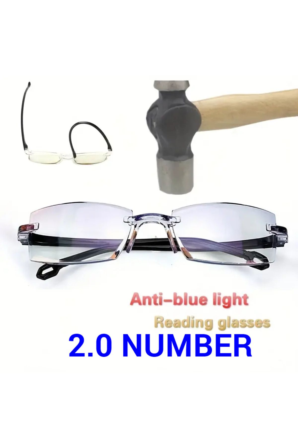 ZOZO TOMI Gözlük Mavi Işık Yakın Okuma 2.0 Unisex