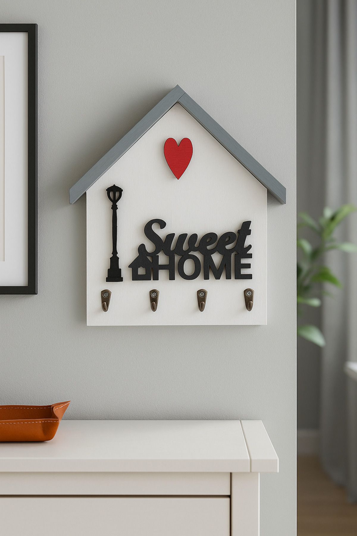 Efem Dekor Dekoratif Ahşap Anahtarlık Askısı – Sweet Home Tasarımı