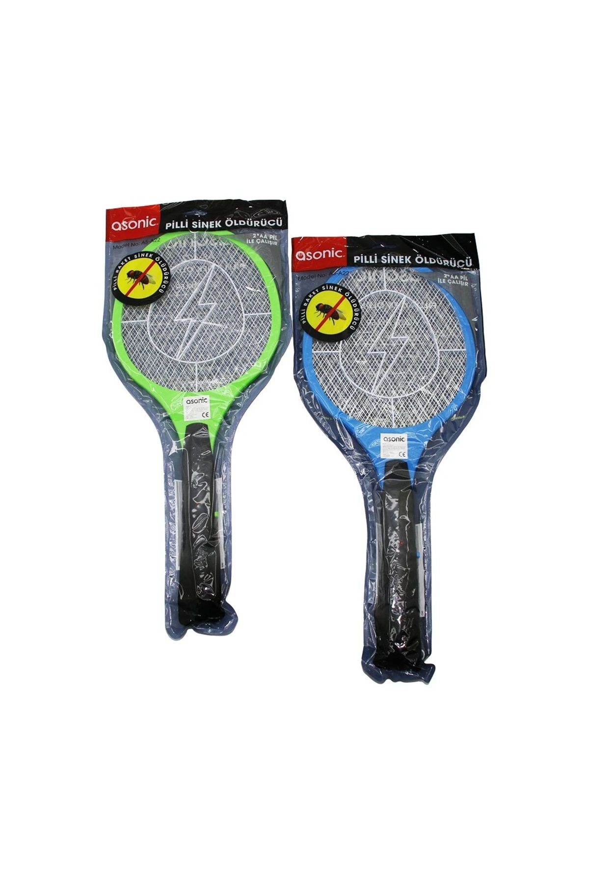 BIGBOYCL Asonic As-A22 Pilli Raket Modeli Sinek Öldürücü Cız 2000V 3 Örgü Tasarım 21X50Cm