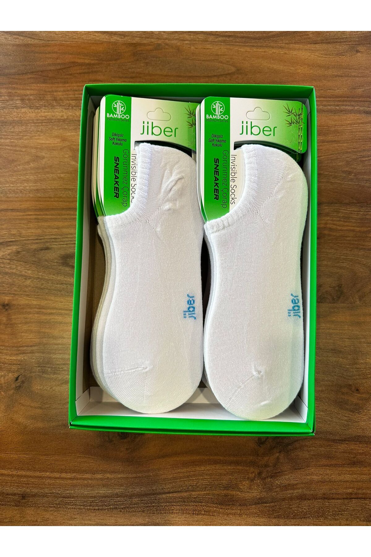 Jiber Platinium Serisi Kokulu Dikişsiz Bambu Görünmez Erkek Çorap 12'li Paket