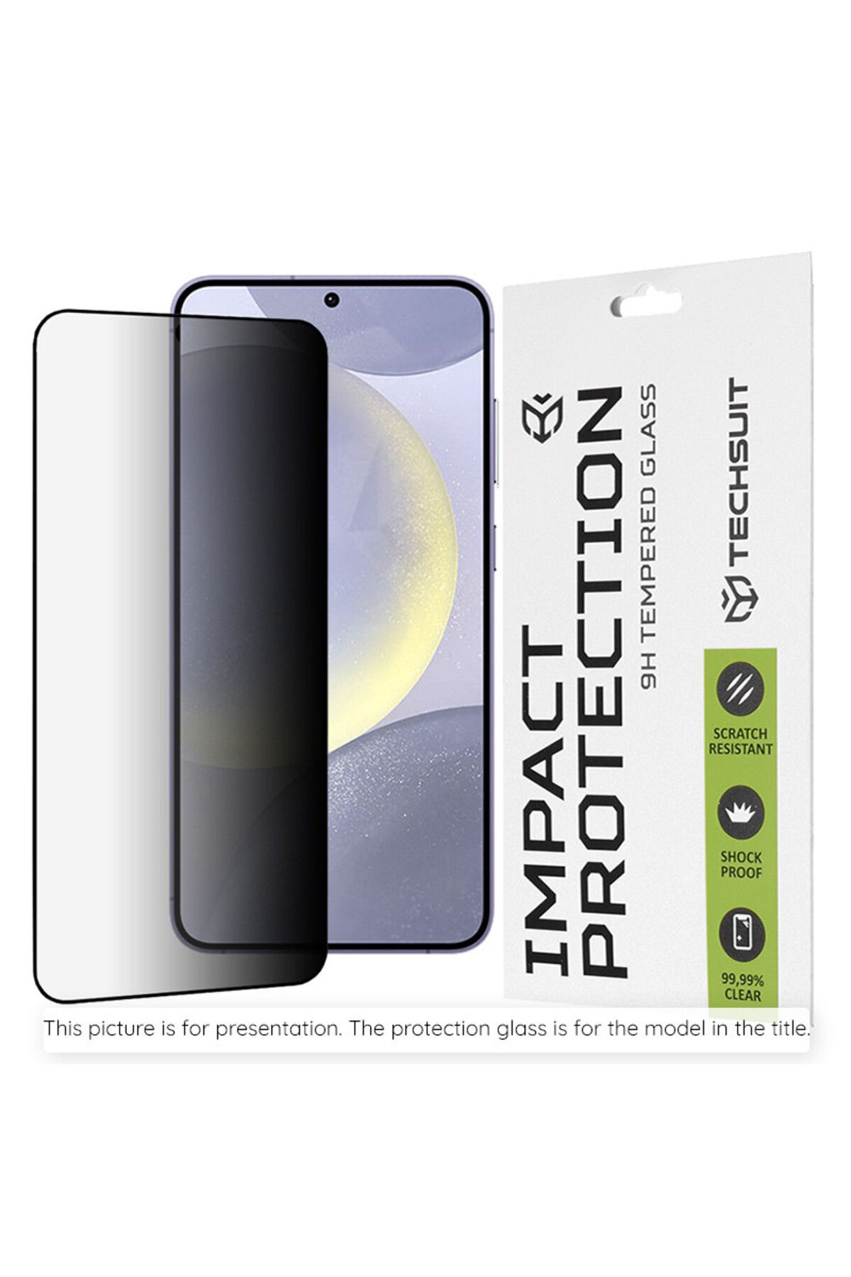 Techsuit-Protector de ecran pentru iPhone 15 Pro - Techsuit 111D Privacy Full Glue - Negru 2
