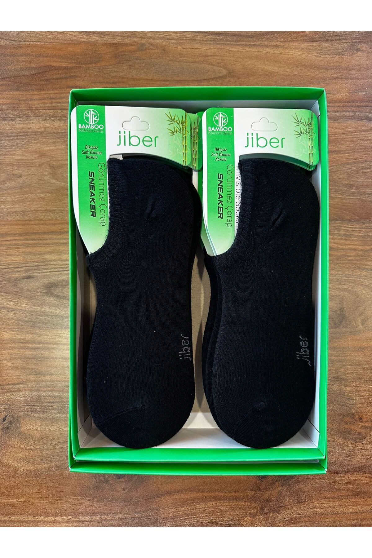 Jiber Platinium Serisi Kokulu Dikişsiz Bambu Görünmez Erkek Çorap 12'li Paket