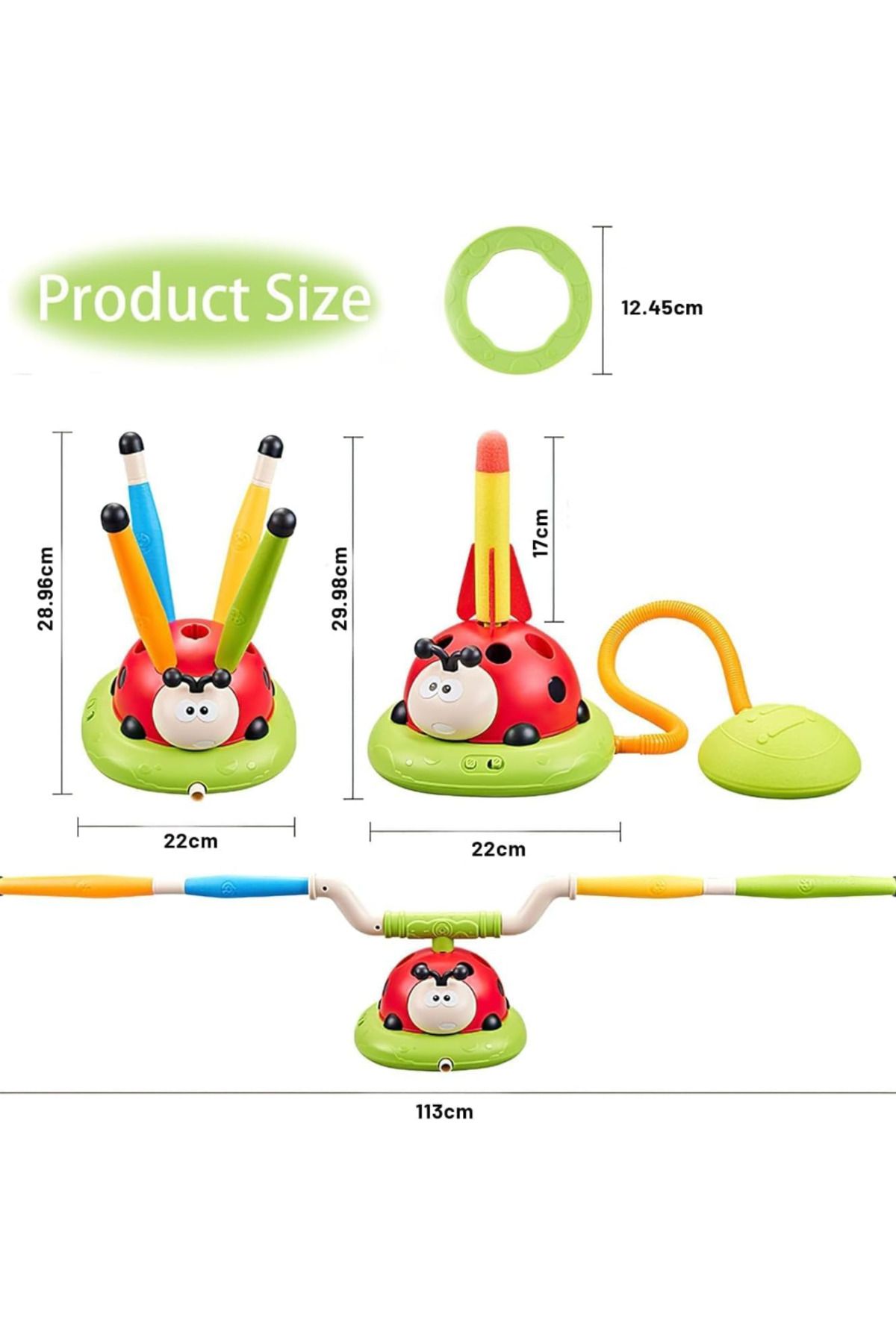 Iram-3 In 1 Rocket Launcher Toy With Musical Jump And Toss Ring Game 7