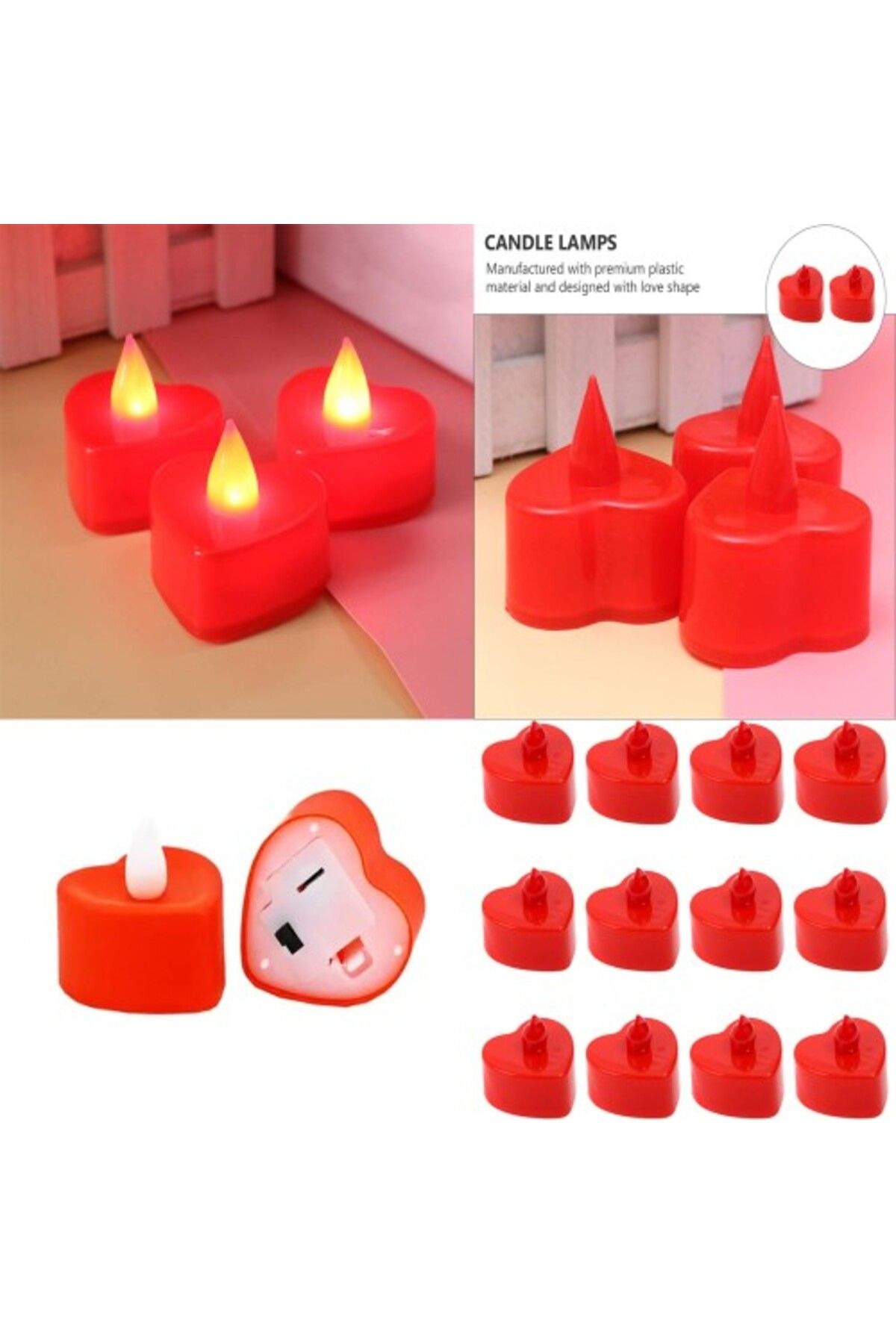 Mu Art Ahşap Kalp Led Lamba