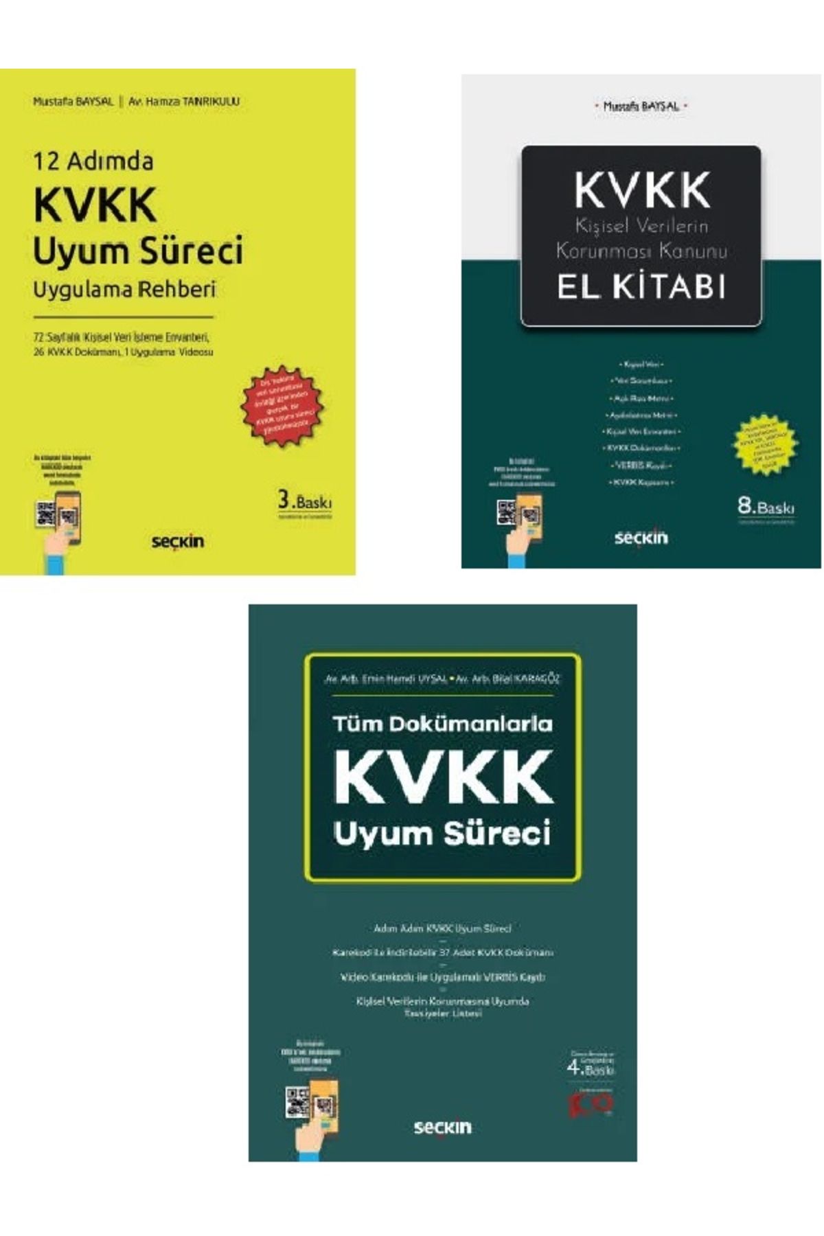 Seçkin Yayıncılık KVKK Uyum Süreci-KVKK El Kitabı-KVKK Uyum Süreci-Mustafa Baysal 3 KİTAP (ÜCRETSİZ KARGO)