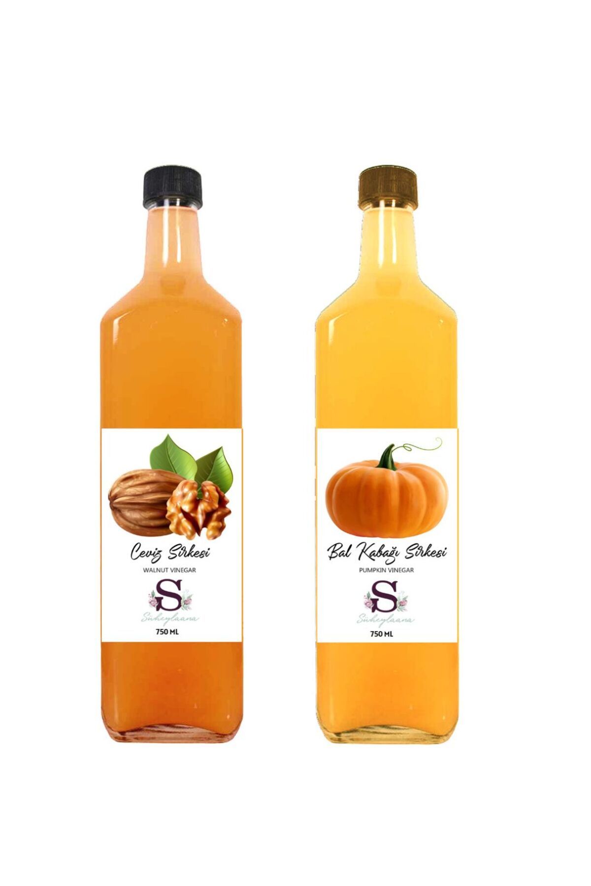 Süheylaana Doğal Ceviz Sirkesi 750 Ml - Doğal Bal Kabağı Sirkesi 750 Ml