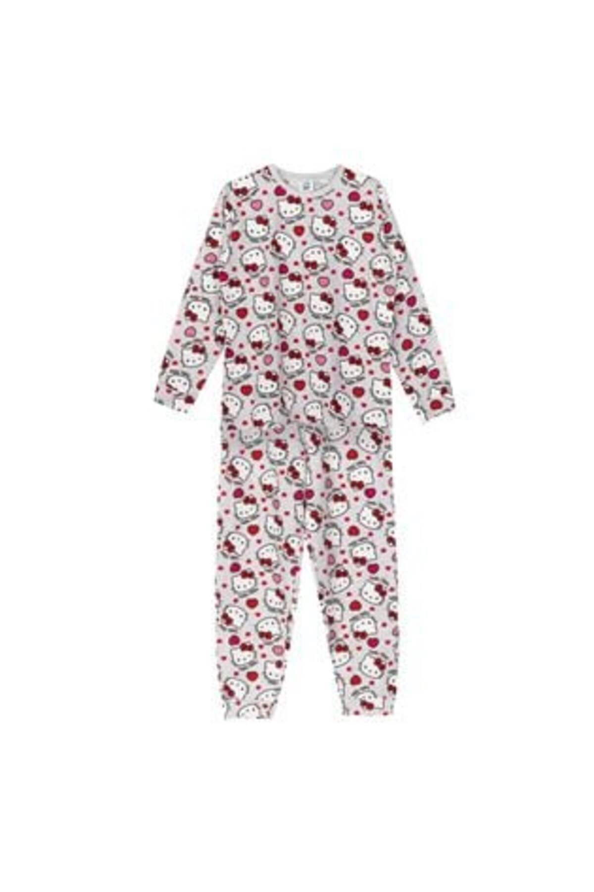 Hello Kitty-Set Pajamas Gray Melange with Hello Kitty Pattern 1