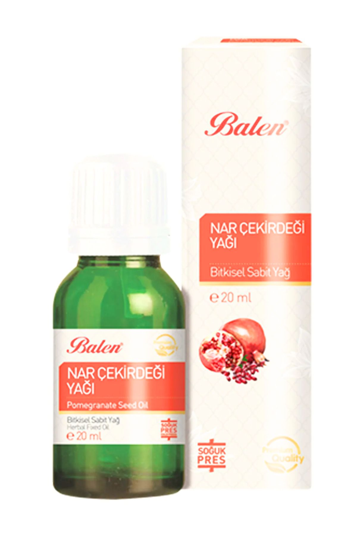 GÜLCE LOKMAN HEKİM AKTAR BALEN NAR ÇEKİRDEĞİ YAĞI 20ML SOĞUK PRES
