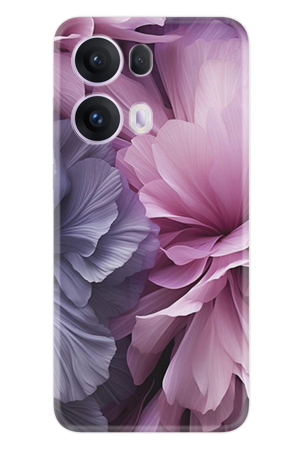 Kılıfland Oppo Reno 13F Kılıf Boutique Baskılı Resimli Çiçek Mor Pcode -028