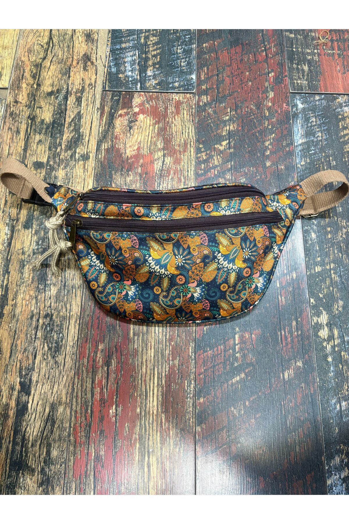 Street Bag Etnik Otantik 2 Gözlü Bel Çantası Su Geçirmez Günlük Seyahat Kullanım