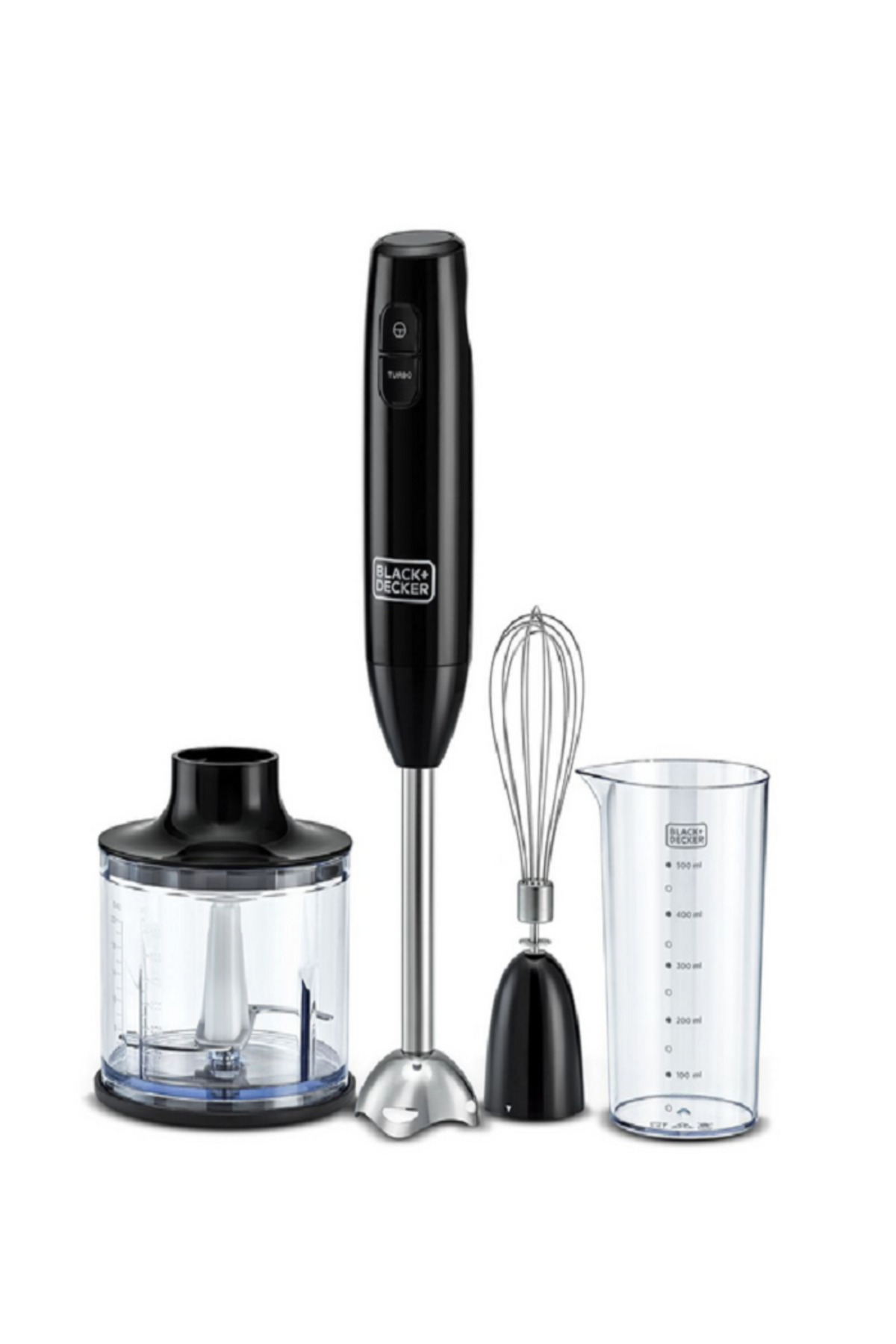 Black&Decker-3-In-1 Compact and Ergonomic Design Hand Blender with Chopper Multicolor 600ml 1