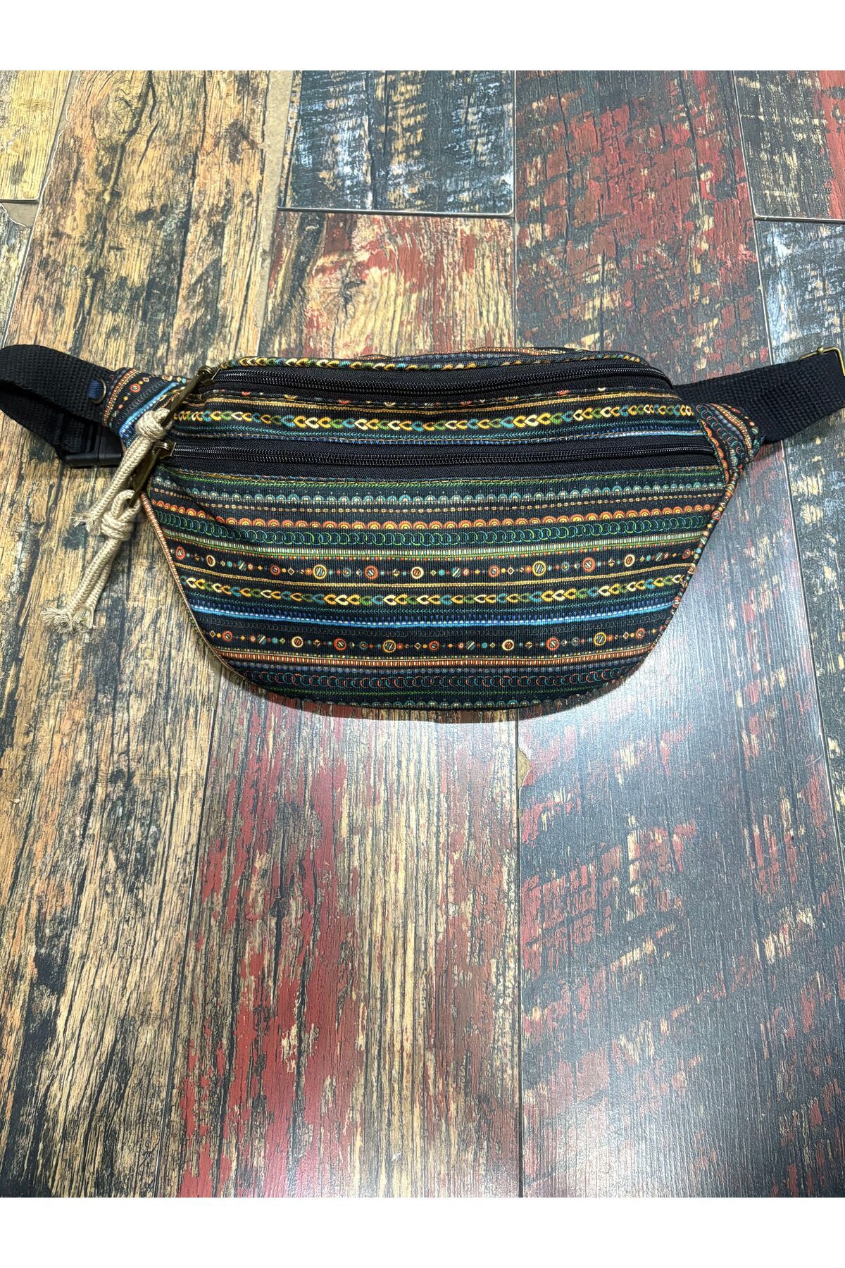 Street Bag Etnik Otantik 2 Gözlü Bel Çantası Su Geçirmez Günlük Seyahat Kullanım