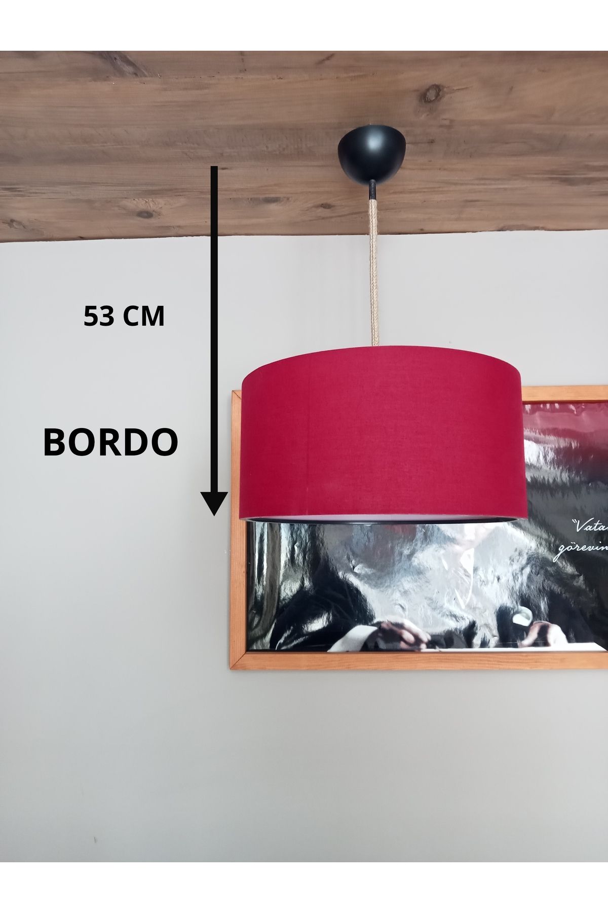 Balsa Dekor AVİZE-BORDO- JÜT ÖRGÜ KABLO- GENÇ & YATAK ODASI- SALON