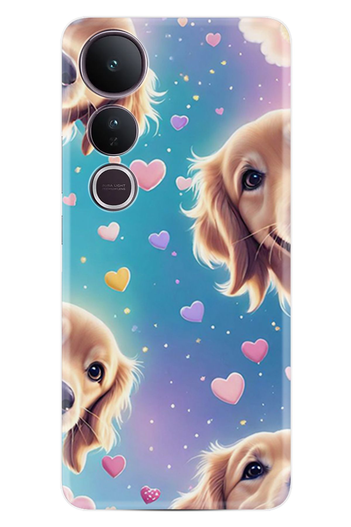 Kılıfland Vivo V50 Lite Kılıf Boutique Baskılı Resimli Kalp ve Köpek Pcode -034