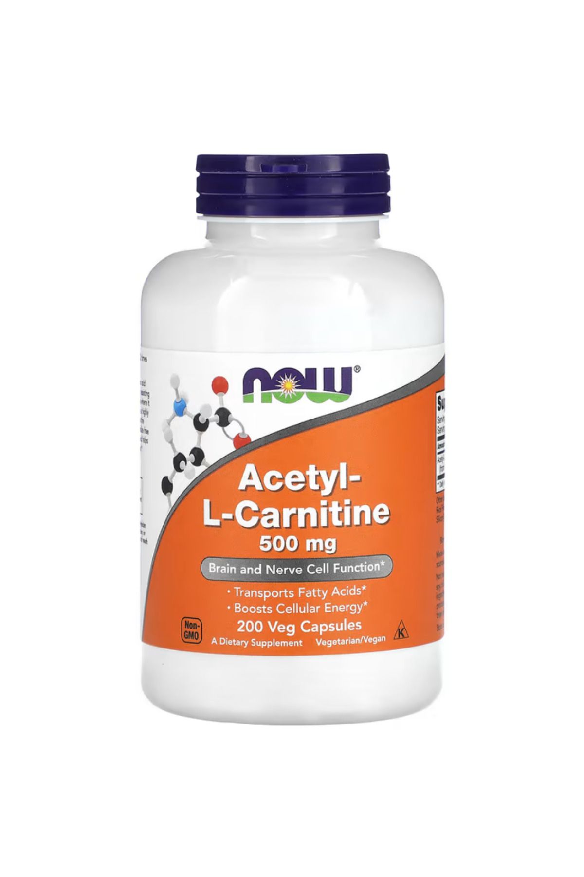 Now Foods , Acetyl-L-Carnitine, 200 Veg Capsules (500 mg per Capsule)