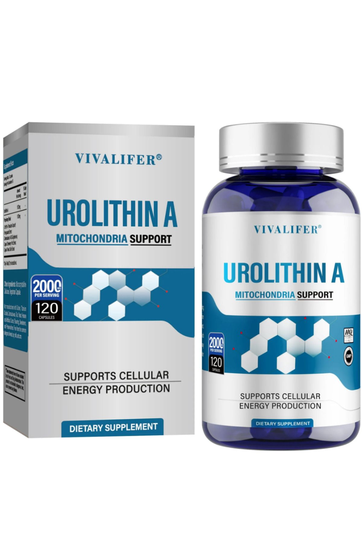 Vivalifer , Urolithin A 1000 mg For Healthy Aging Antioxidants And Mitochondrial Support 90 Softgels