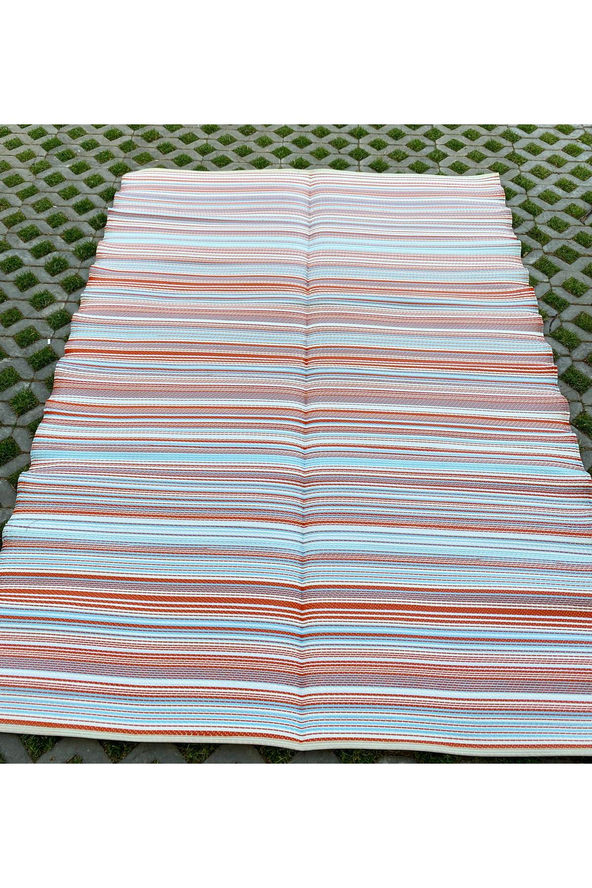 Madrid Home Plastik Katlanabilir Halı Kilim Hasır Bahçe Teras Balkon Piknik Plaj Yıkanabilir Çift Taraflı Hasır