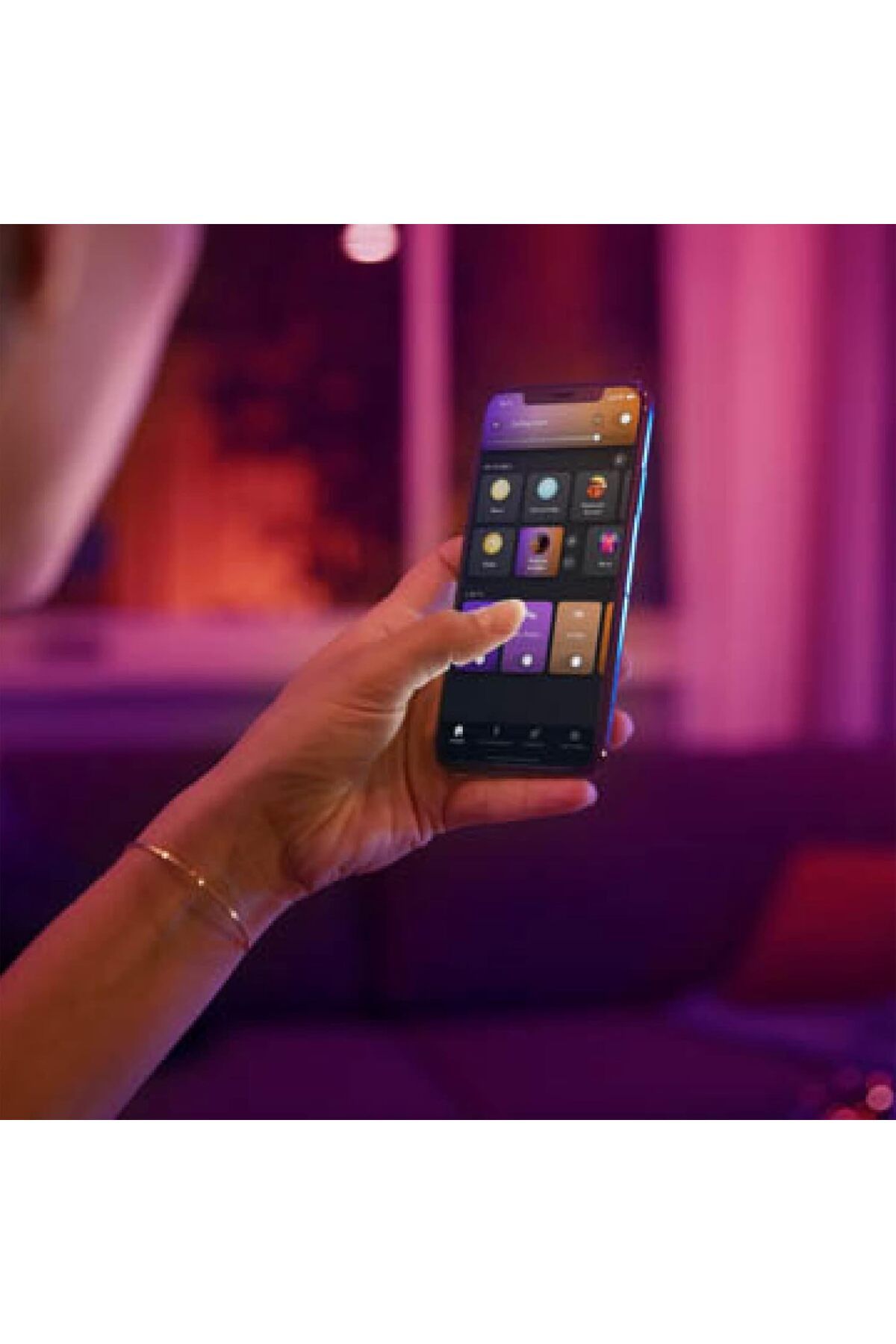Philips Hue-Smart LED Table Lamp [Black] with Bluetooth compatible with Alexa and Google Assistant 7