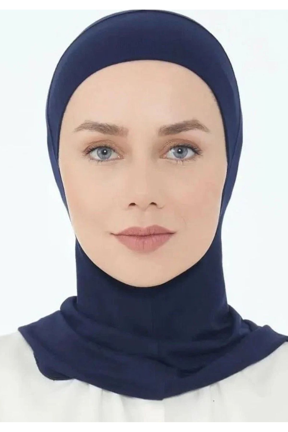 İklilEşarp Kadın Tesettür Boyunluklu Lacivert Bone
