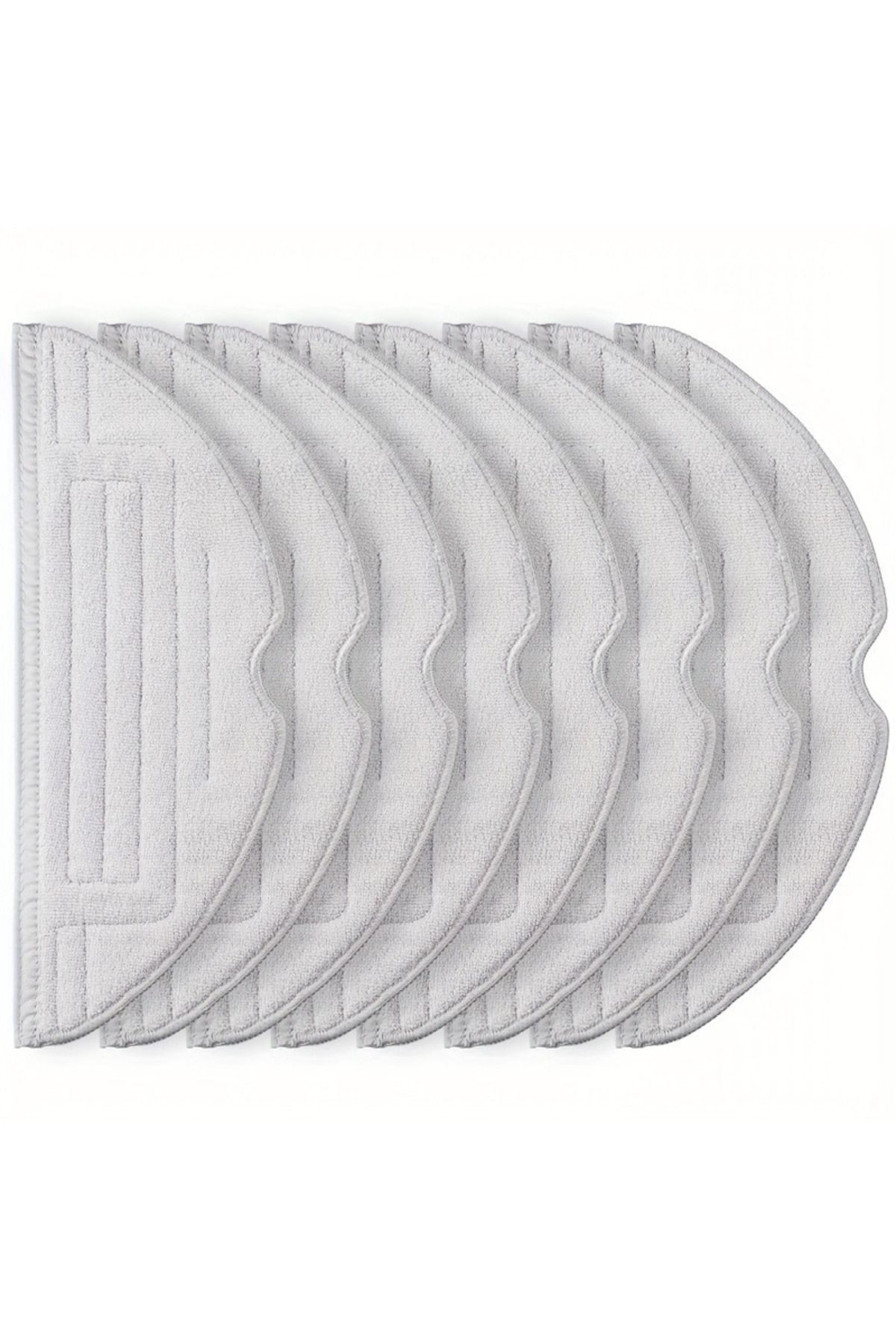 indirimvar Robot süpürge yedek parçaları Rob rock S8/S7 Serisi için 8 Adet Mikrofiber Mop Pedi