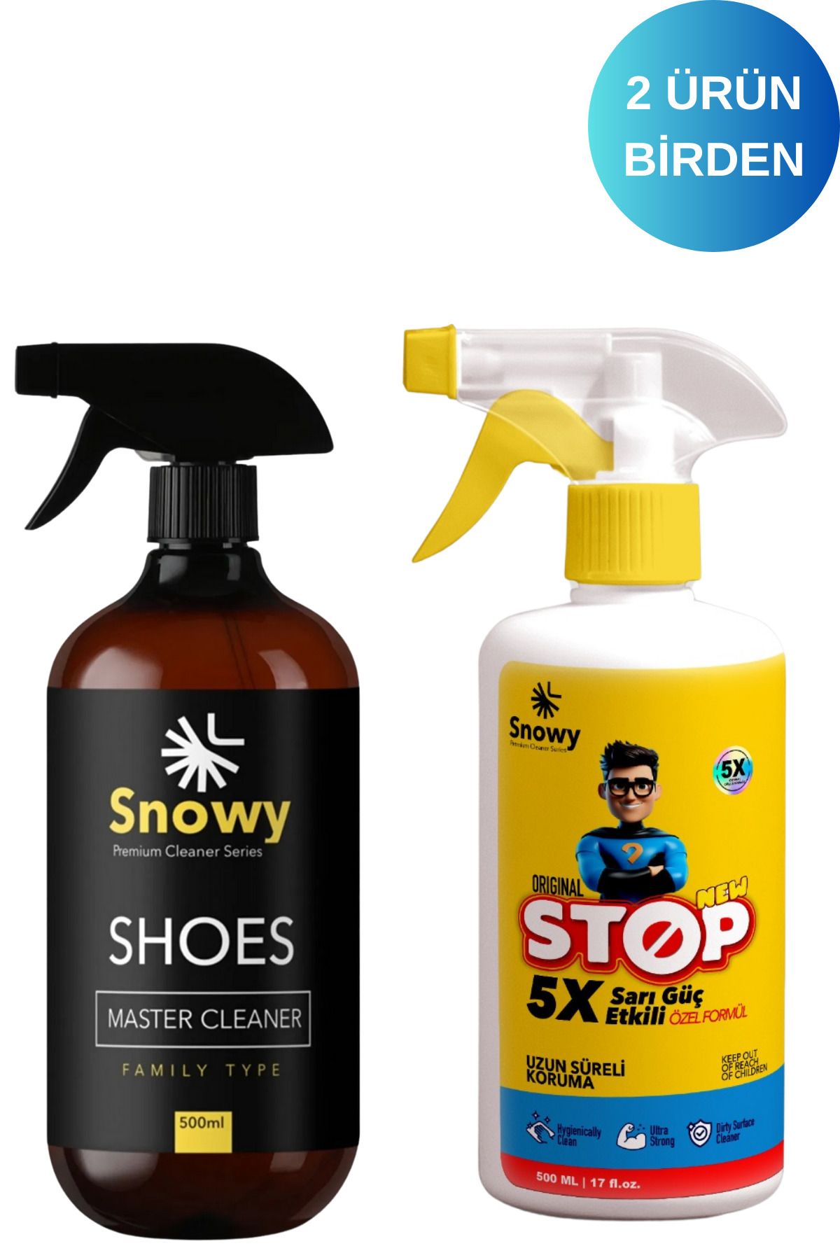 Snowy SPOR AYAKKABI LEKE ÇIKARICI & SARIGÜÇ STOP 5X 2 Lİ SET