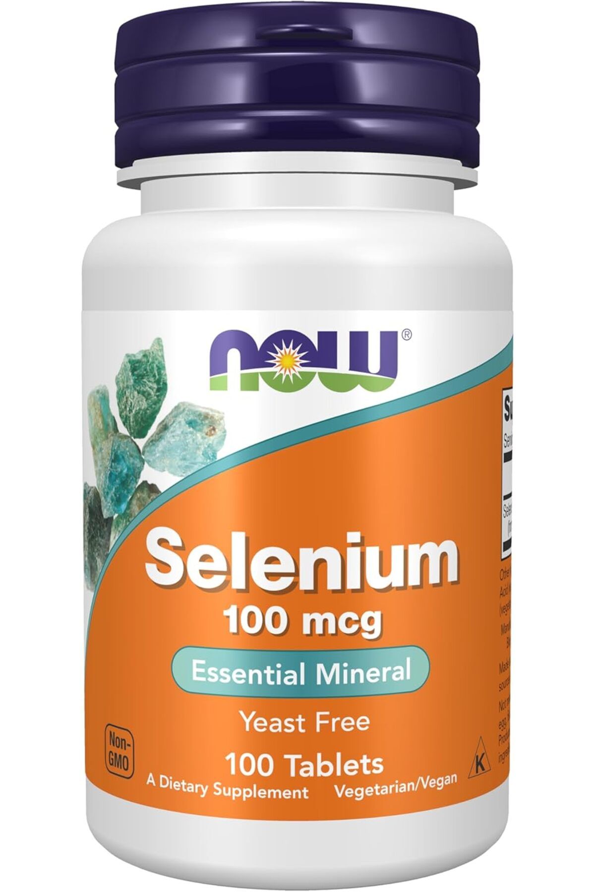 Now Selenium(Selenyum) (L-Selenomethionine) 100 mcg, Essential Mineral*, 100 Tablets