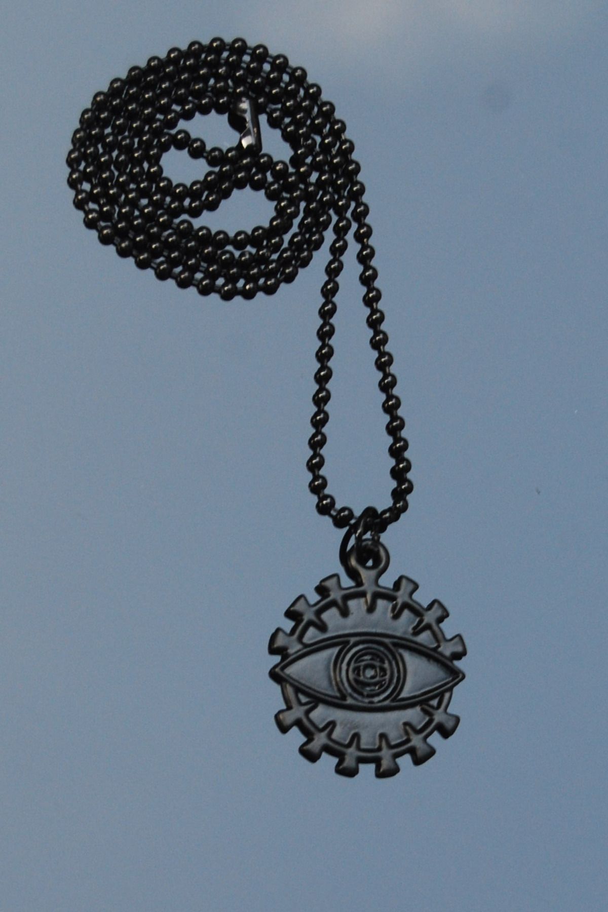 Rua Jewelry Şans Gözü Nazar Kolye - Siyah Renk Klasik Zincirli