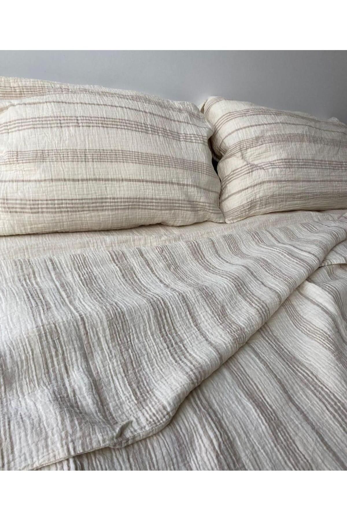 Home 100% Pamuklu Çift Kişilik Müslin Nevresim 160*200cm | 100% Cotton Double Muslin Duvet Cover