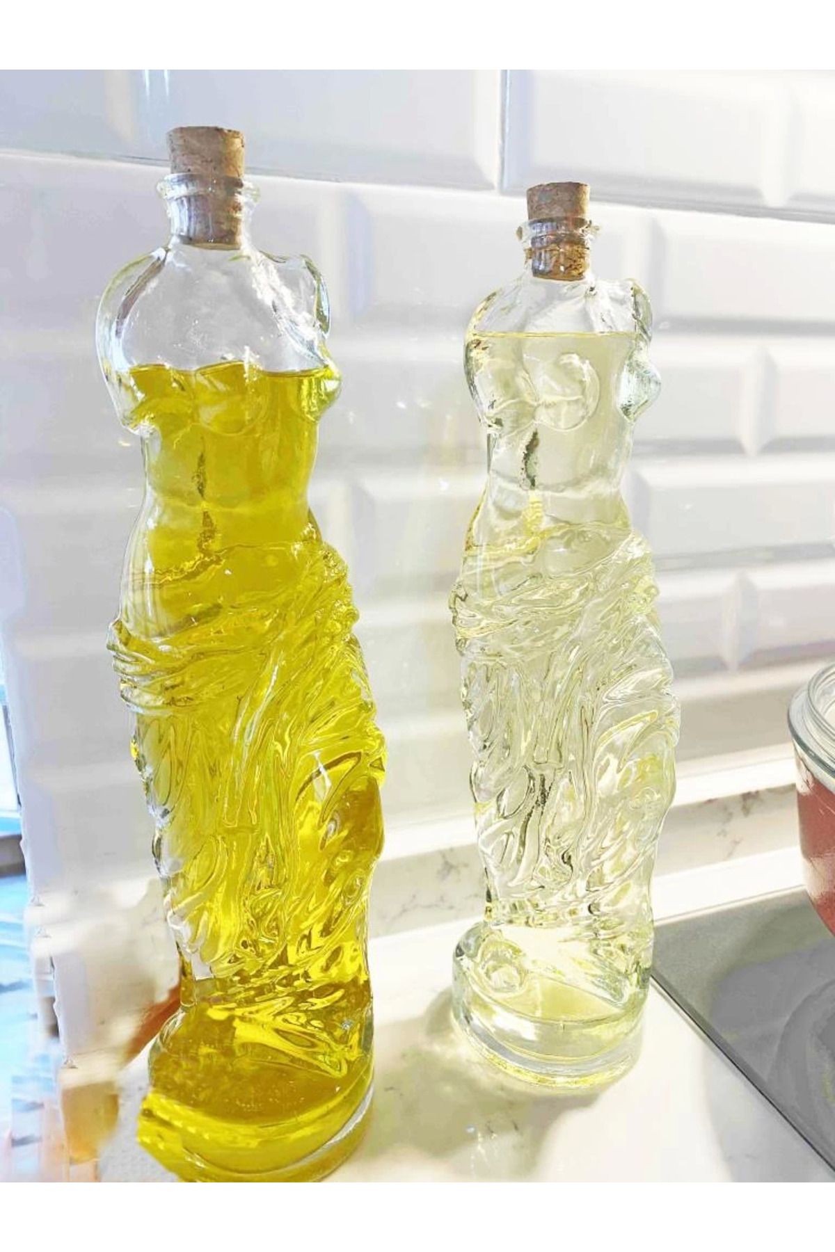 MELFSHOP 2 Adet Venüs Yağdanlık - Kadın Figürlü Sirkelik Sosluk 180 ML (336336)