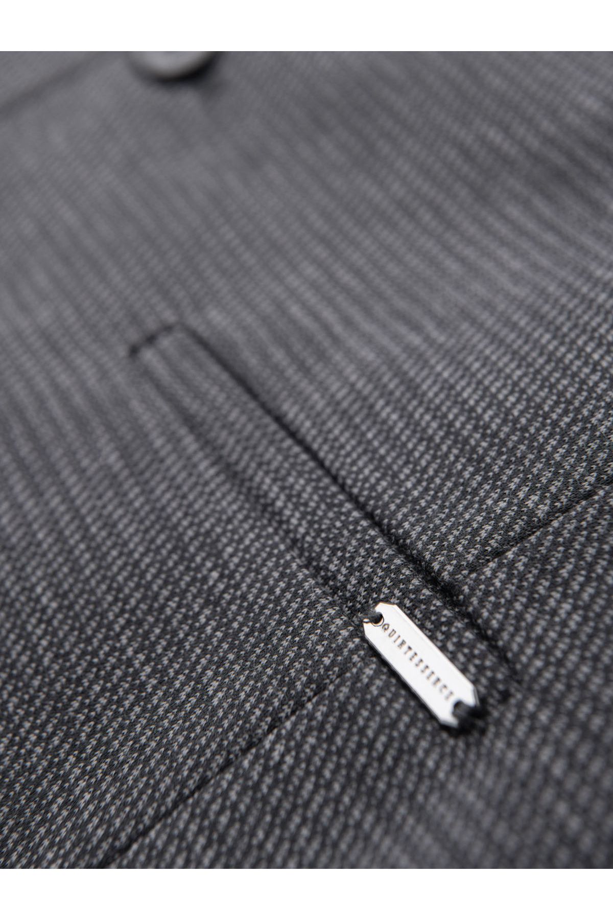 OMBRE-Taillierte elegante Herren Strukturstrickweste - Graphit V3 OM-BLZV-0147 M 7