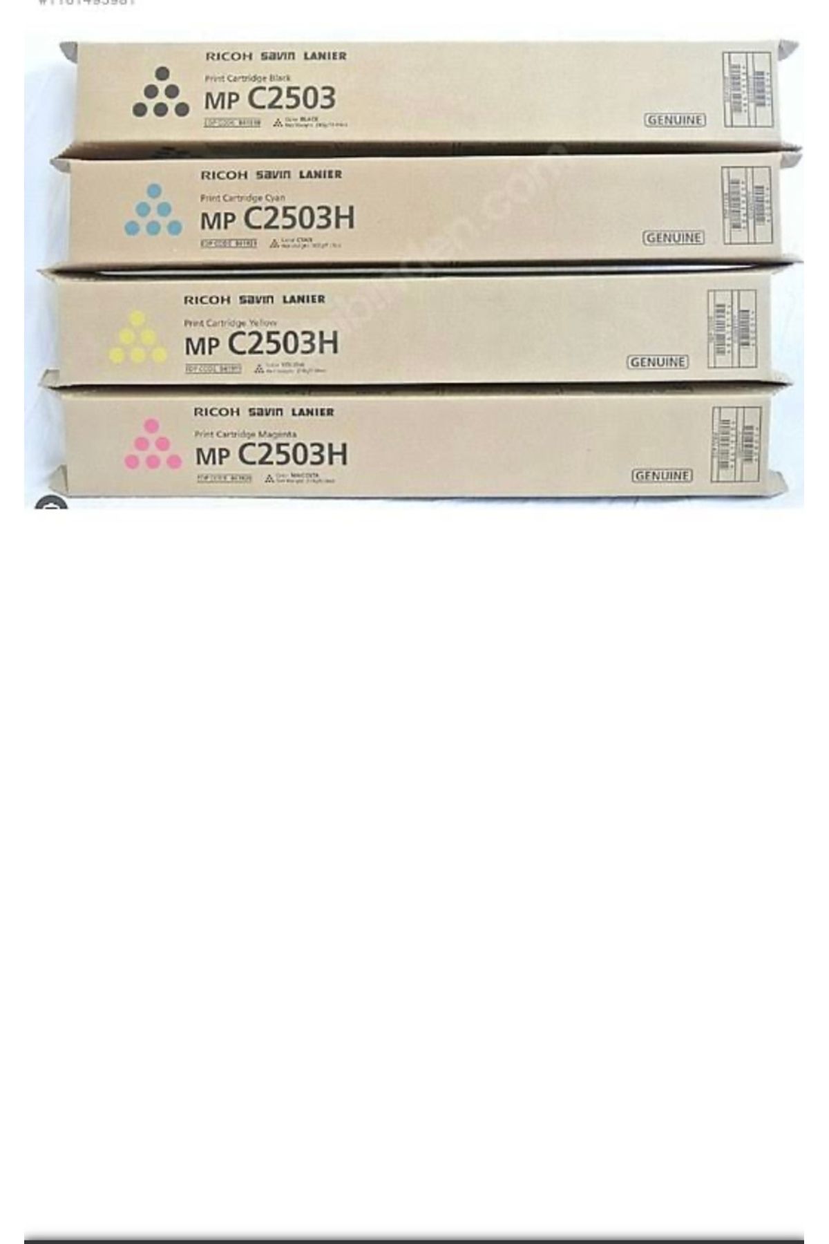 Redline Ricoh MP‑C2003H 4 Renk Muadil Toner Seti – 26.500 Sayfa – %100 Uyumlu (C2503 / C2004)
