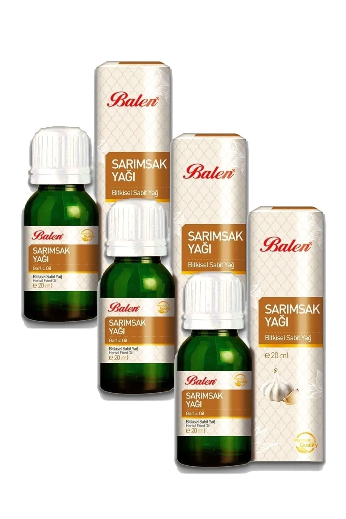 GÜLCE LOKMAN HEKİM AKTAR BALEN SARIMSAK YAĞI 3 X 20ML EKSTRAKSİYON